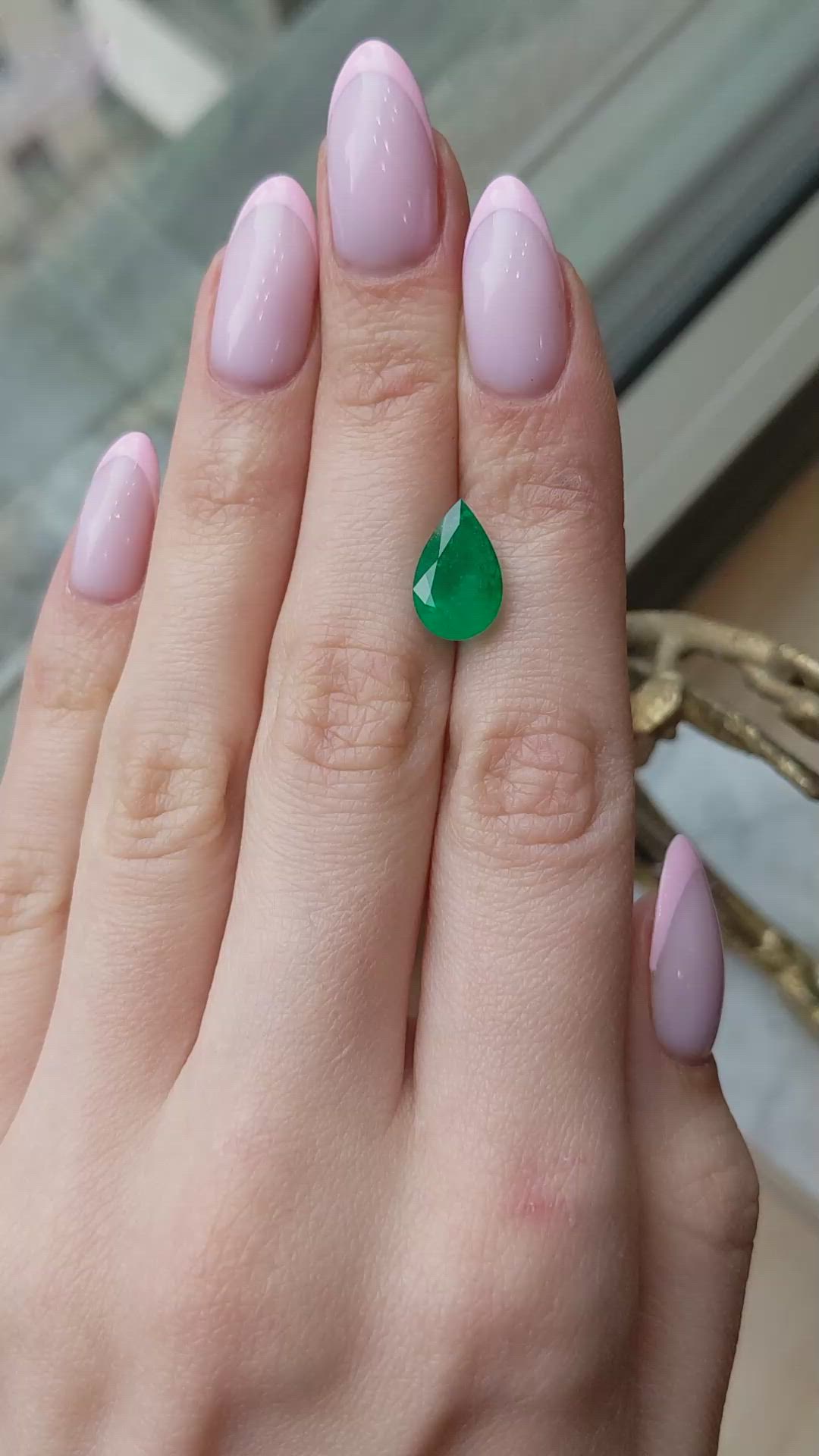 3.20 Ct. Emerald from Colombia Size Video