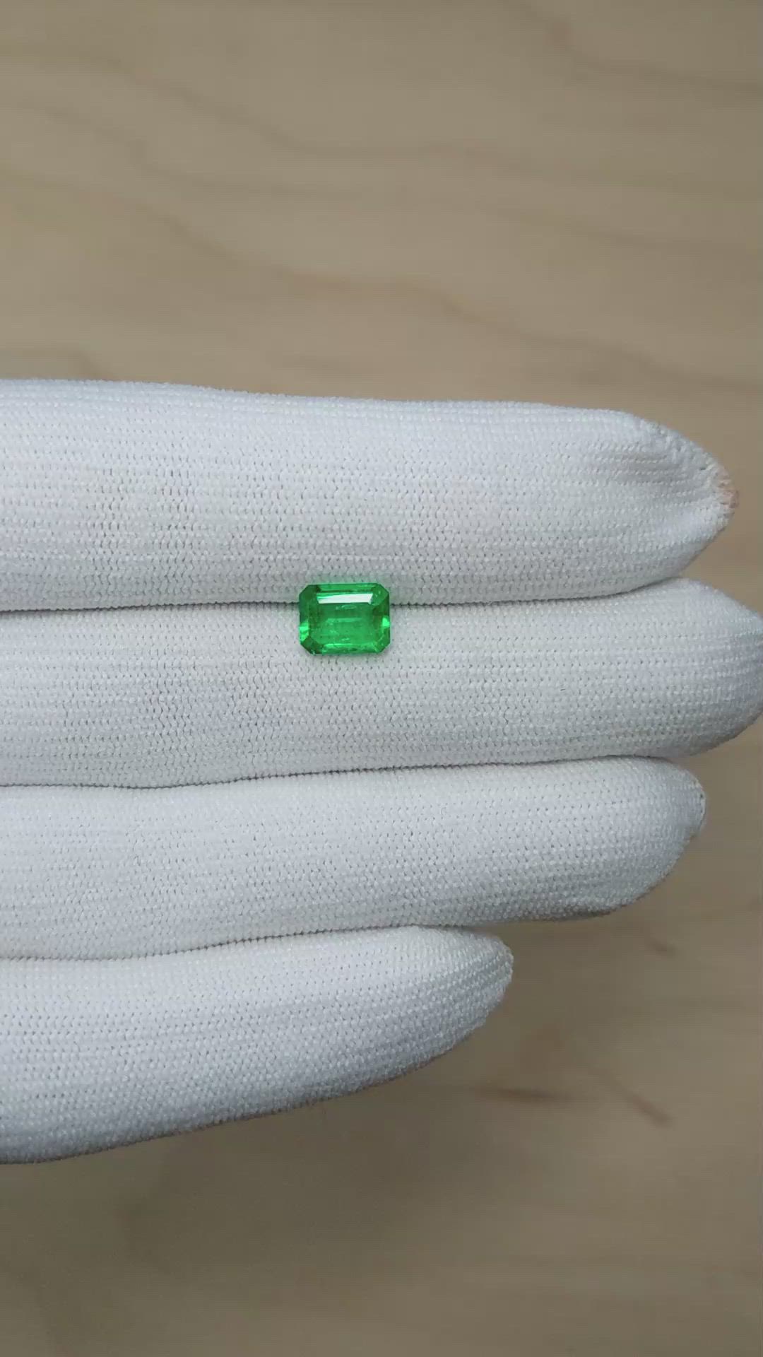 1.24 Ct. Emerald from Colombia Size Video