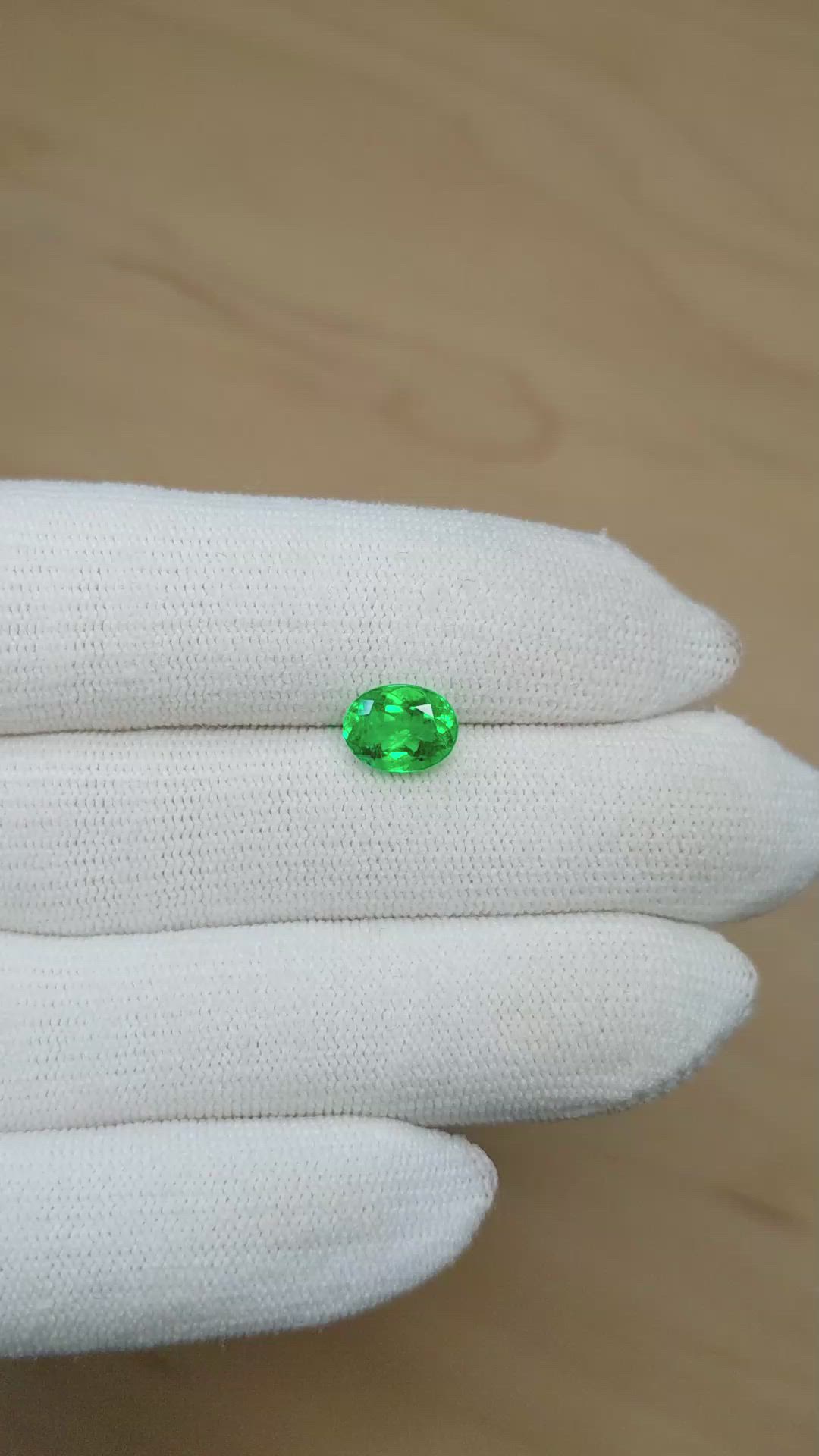 1.72 Ct. Emerald from Colombia Size Video