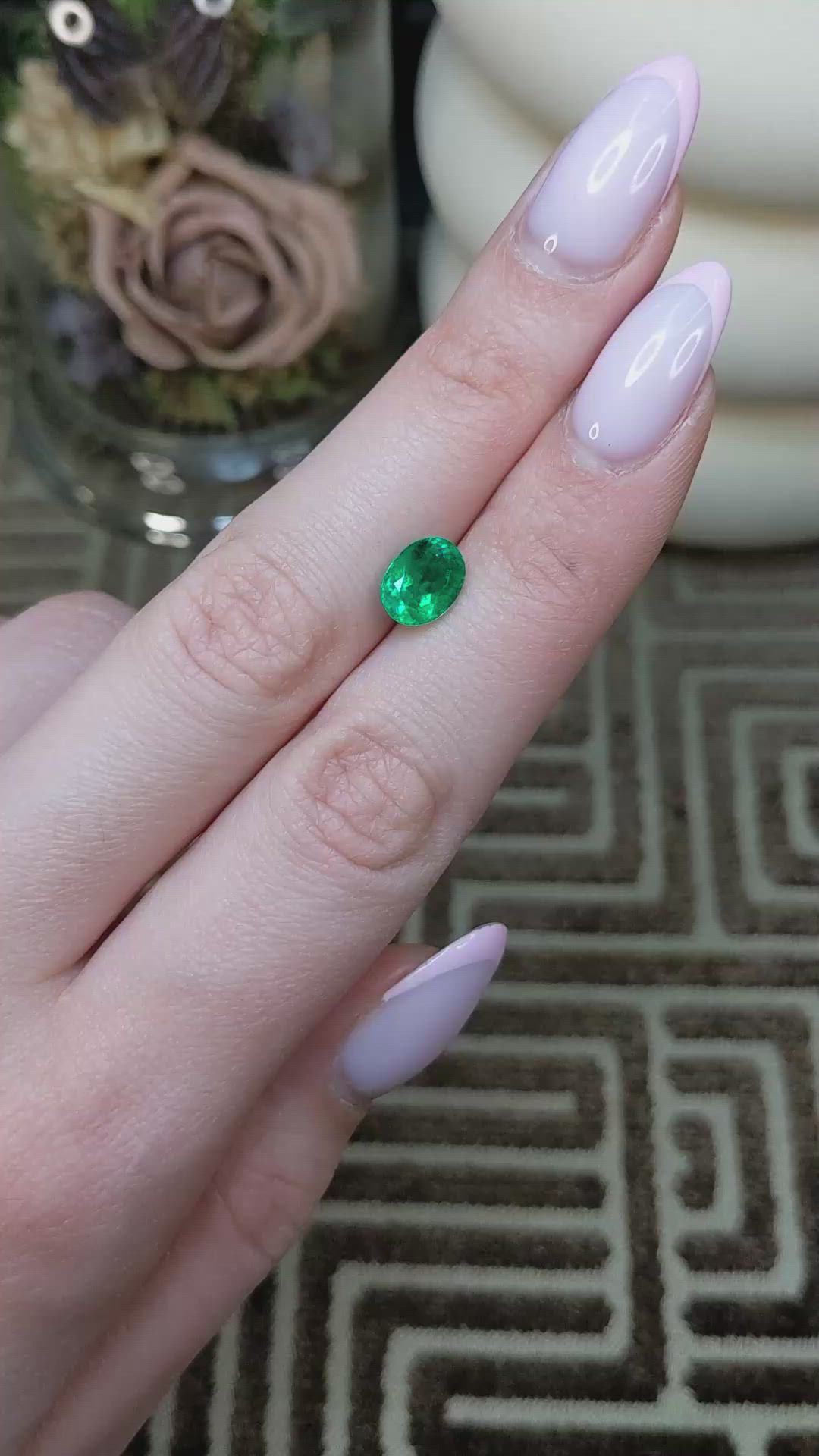1.72 Ct. Emerald from Colombia Size Video