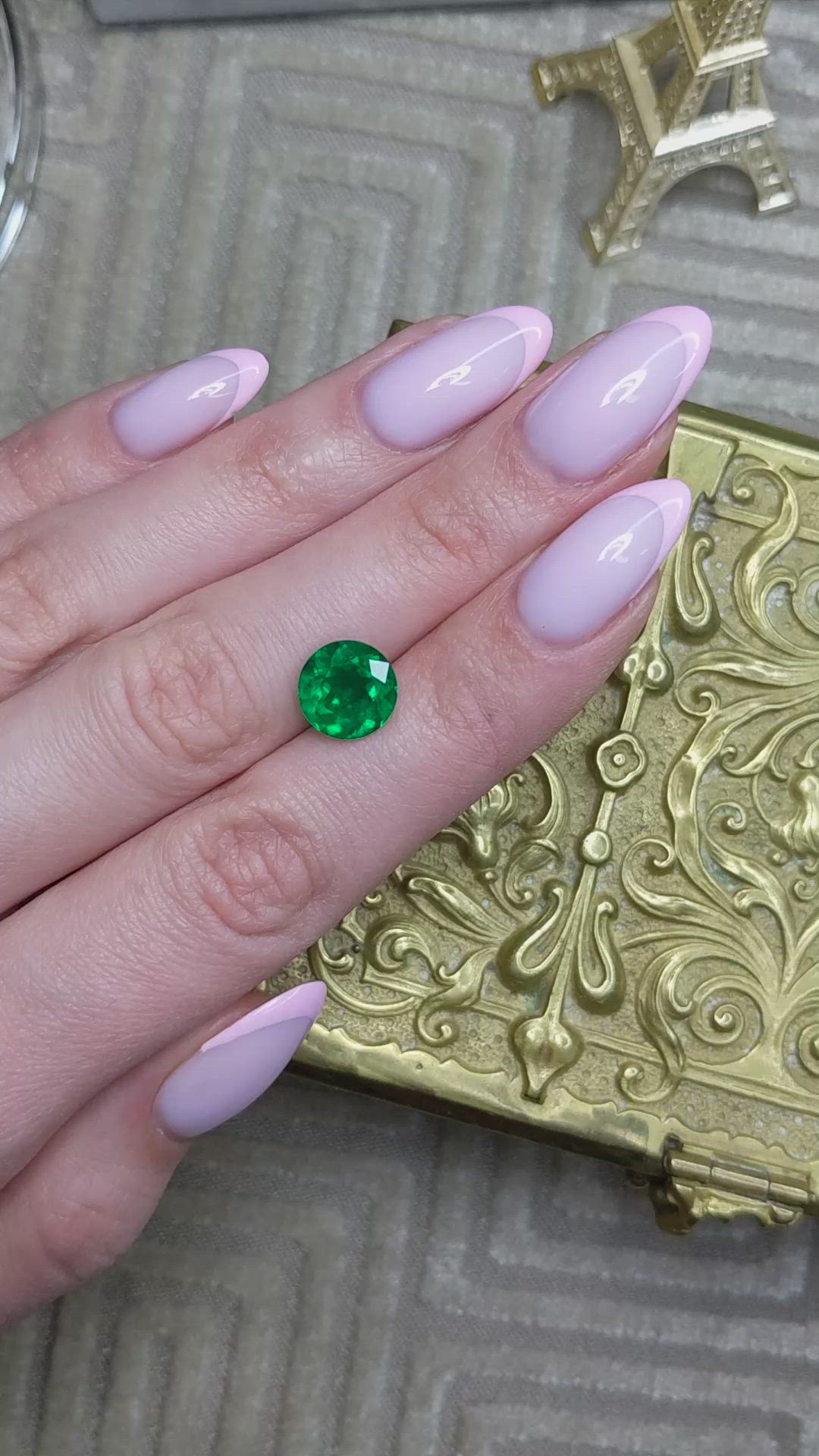 3.31 Ct. Emerald from Zambia Size Video