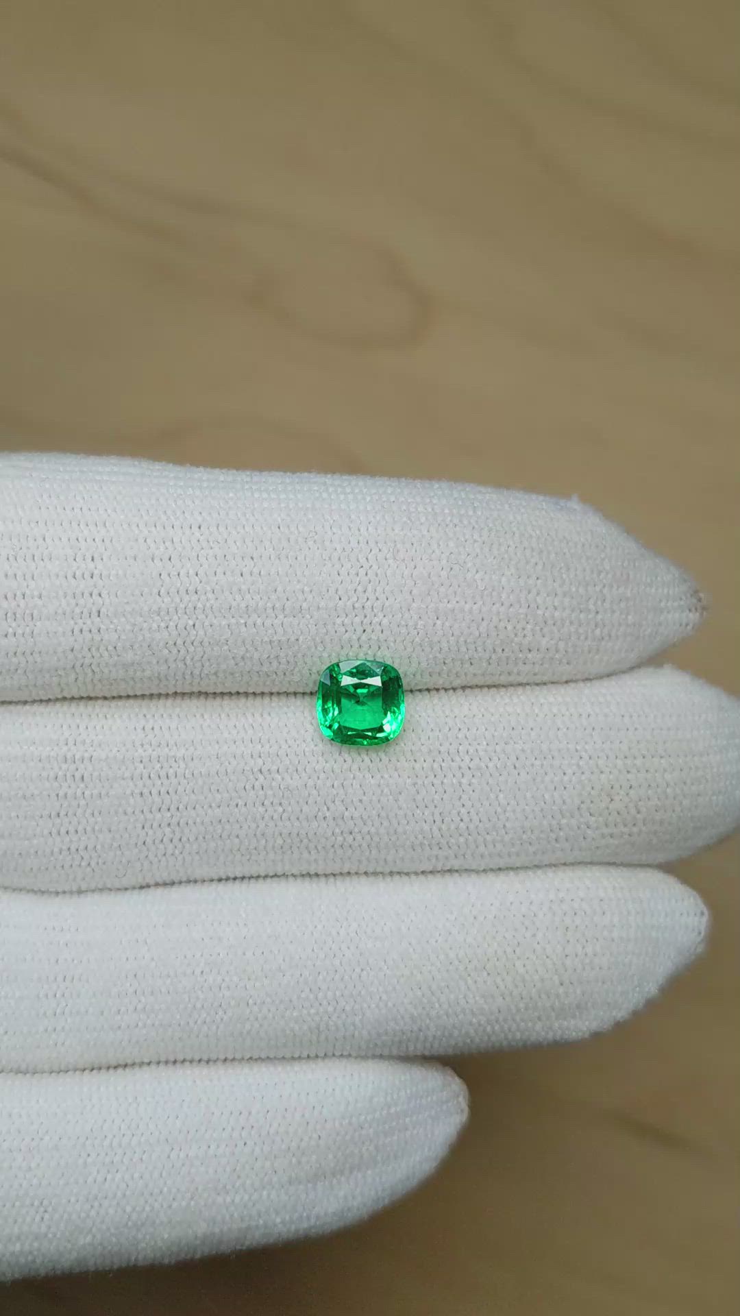 1.56 Ct. Emerald from Zambia Size Video