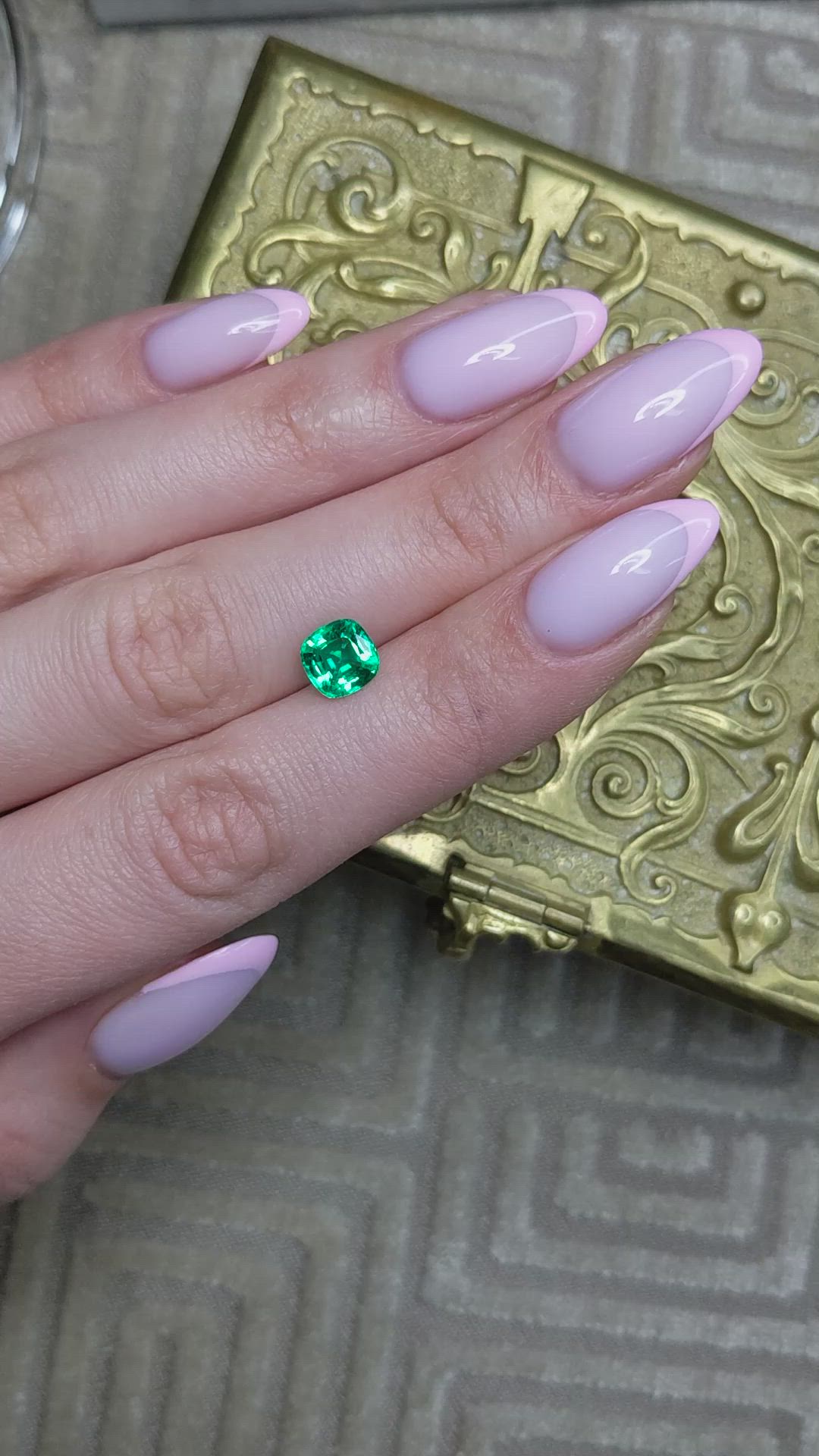 1.56 Ct. Emerald from Zambia Size Video