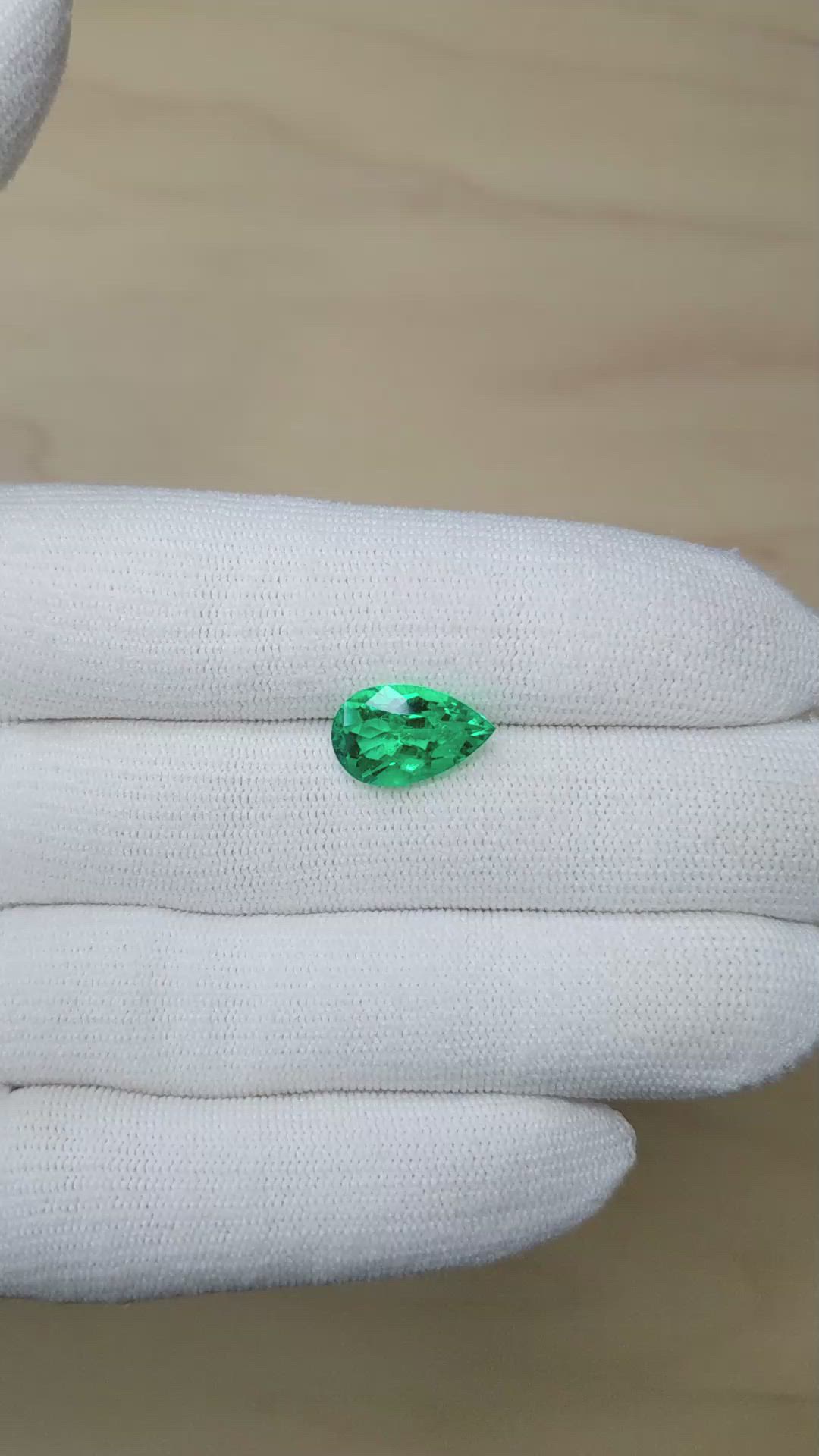 3.88 Ct. Emerald from Colombia Size Video