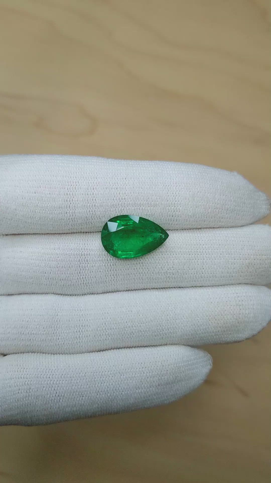 6.87 Ct. Emerald from Brazil Size Video