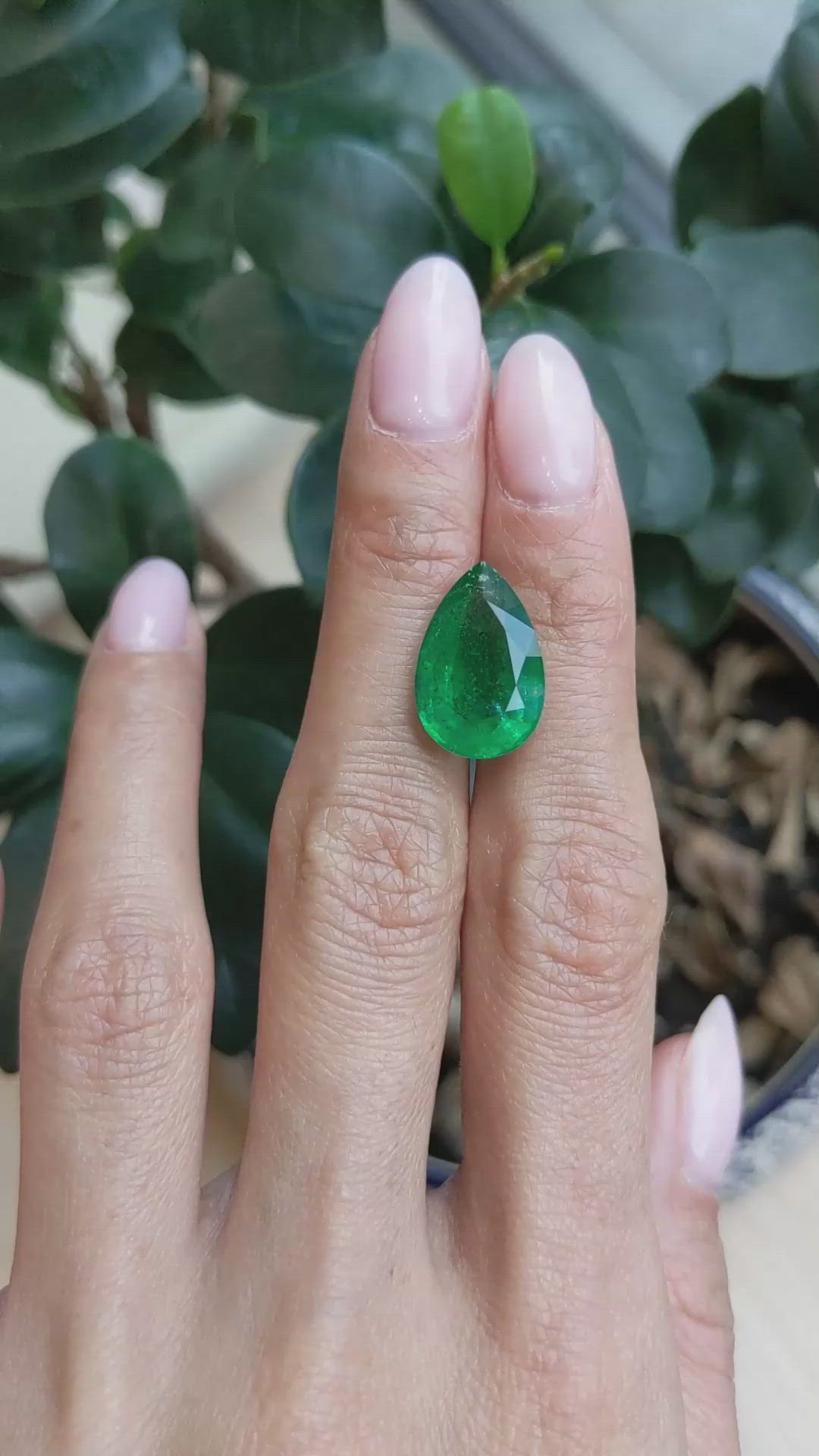 6.87 Ct. Emerald from Brazil Size Video