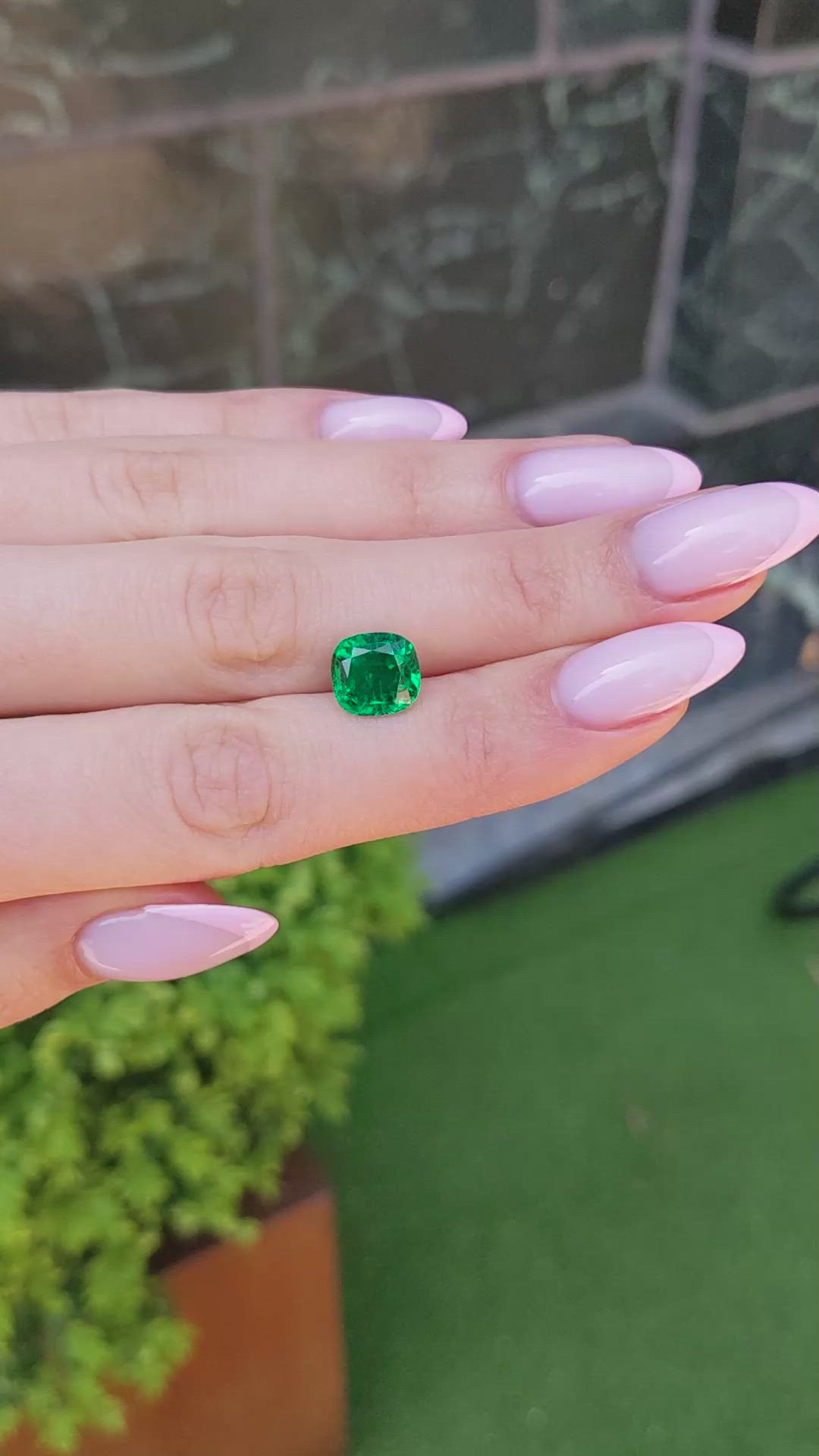 3.34 Ct. Emerald from Zambia Size Video