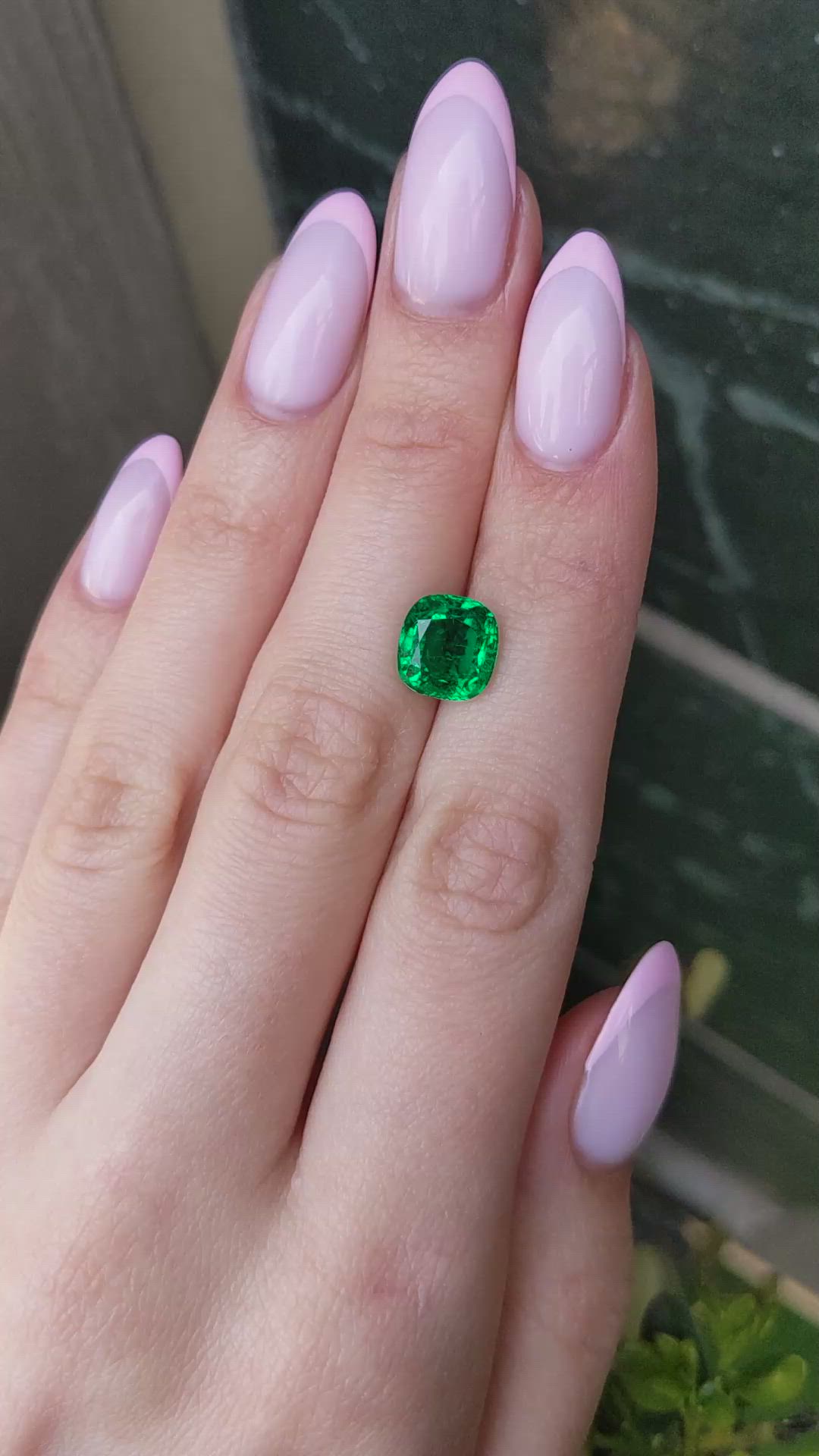 3.34 Ct. Emerald from Zambia Size Video