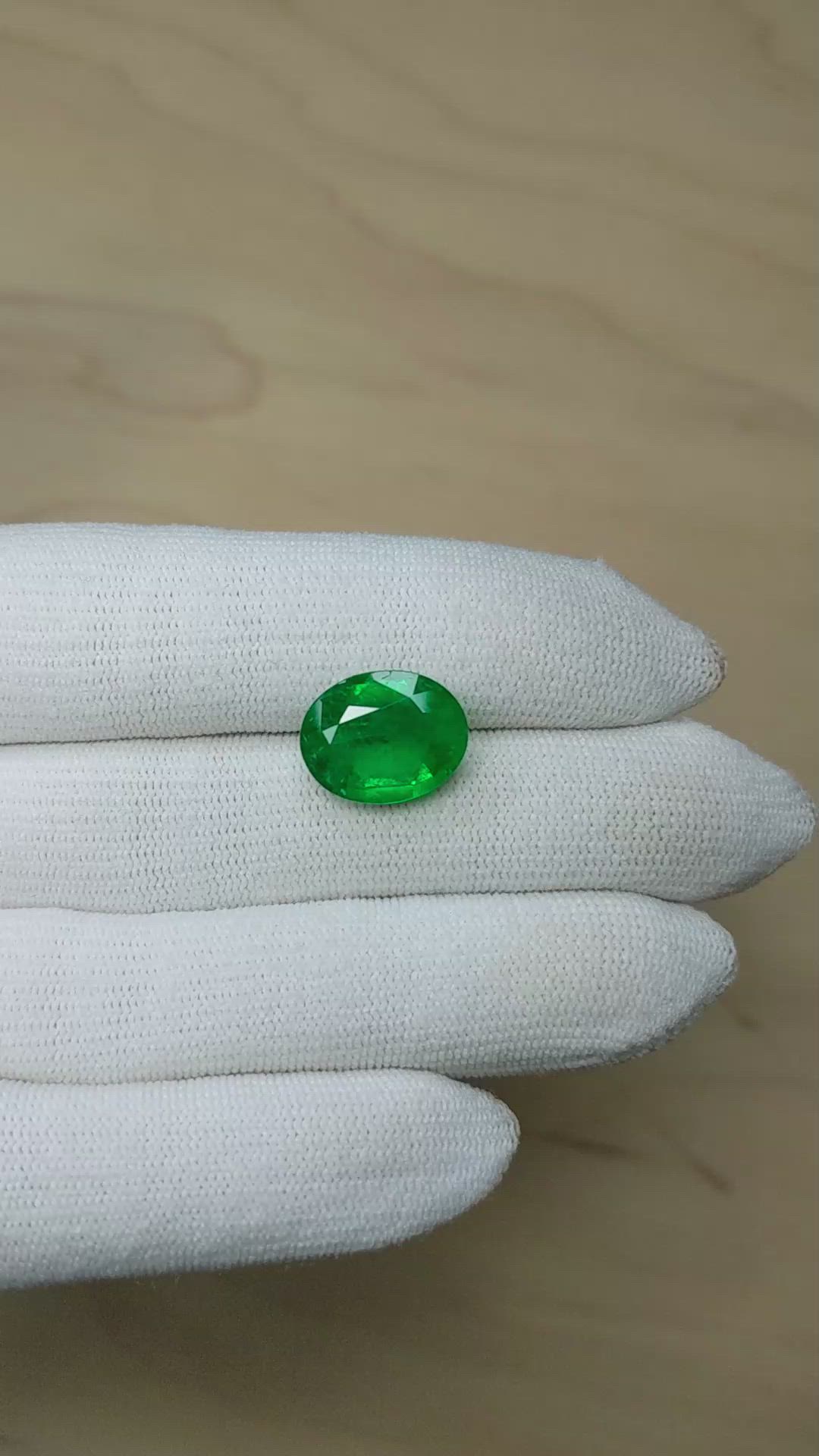 6.85 Ct. Emerald from Zambia Size Video