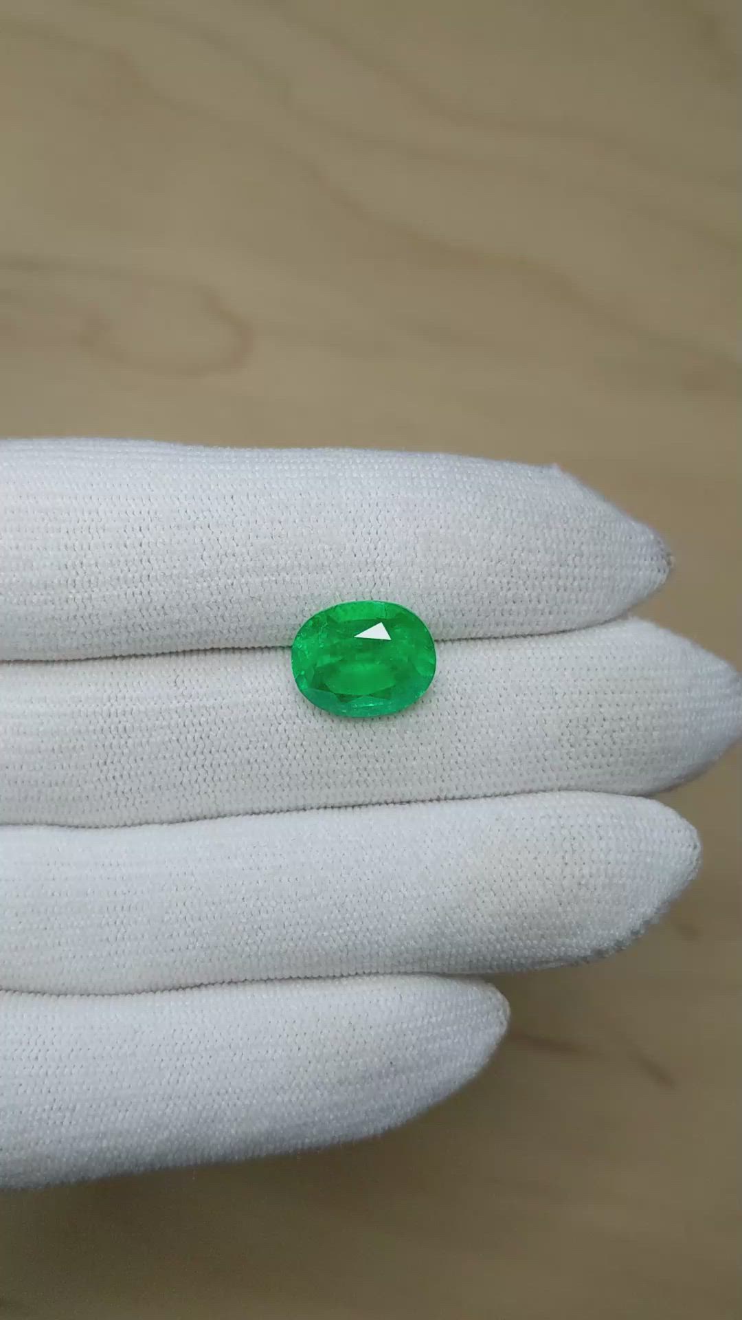 6.15 Ct. Emerald from Ethiopia Size Video