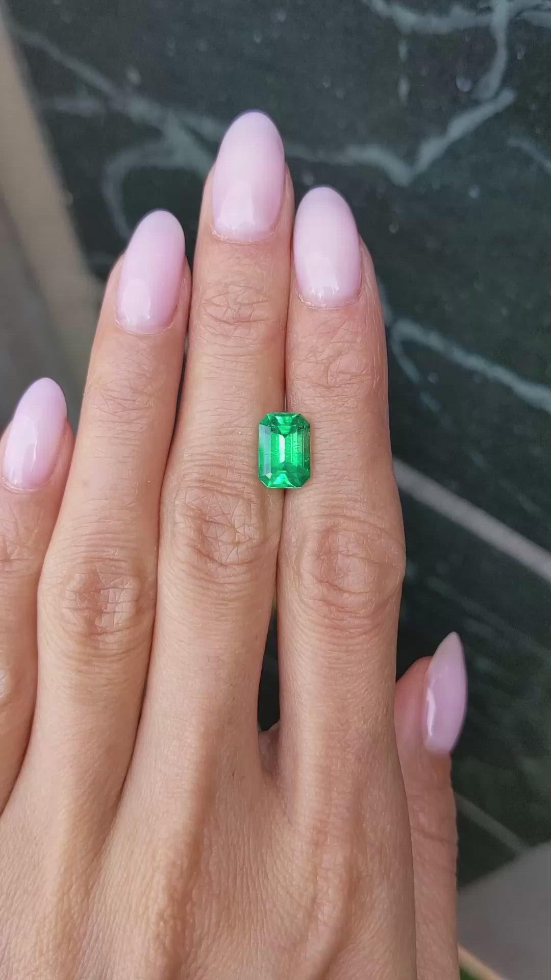 2.55 Ct. Emerald from Colombia Size Video
