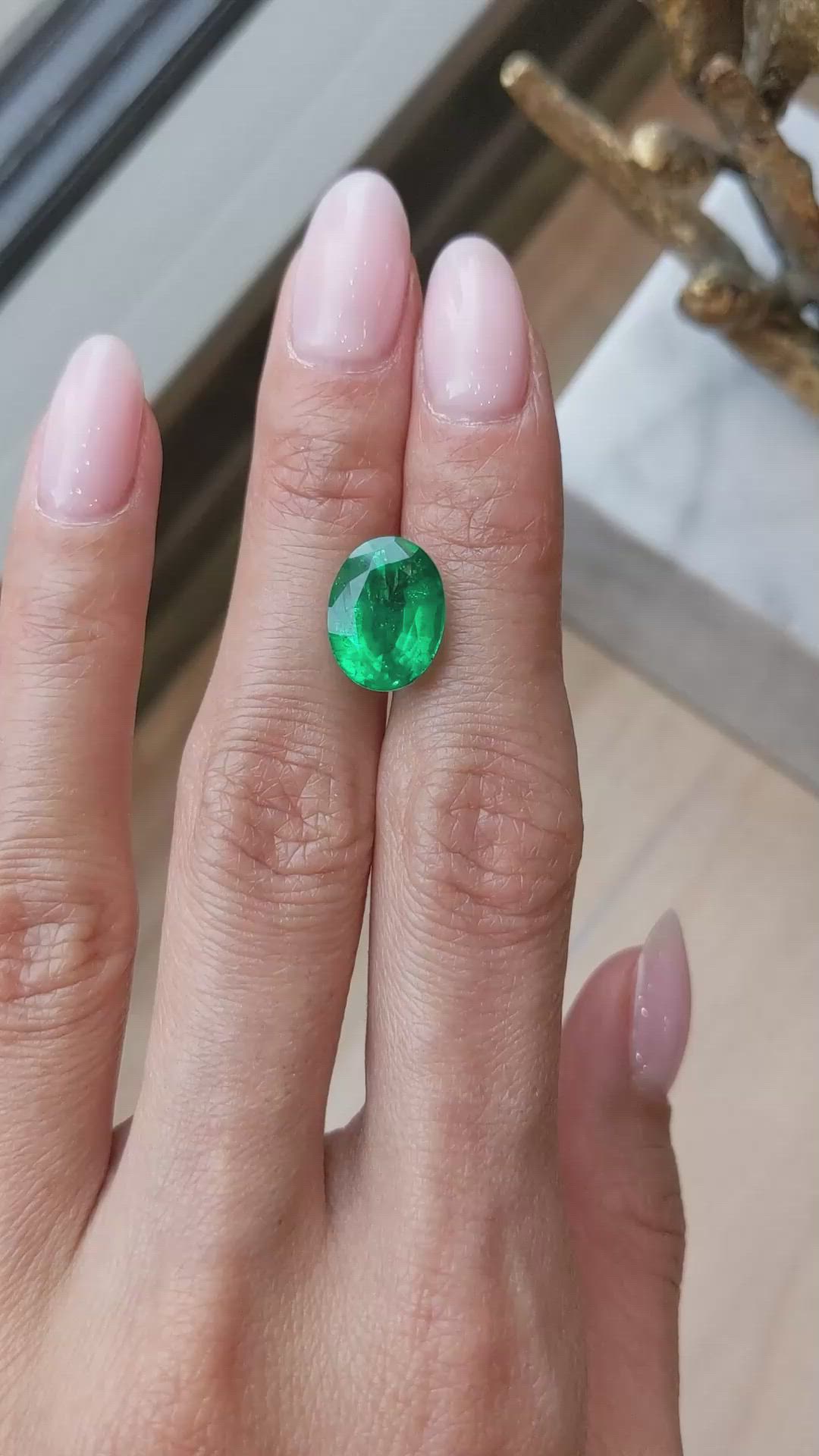 5.60 Ct. Emerald from Zambia Size Video