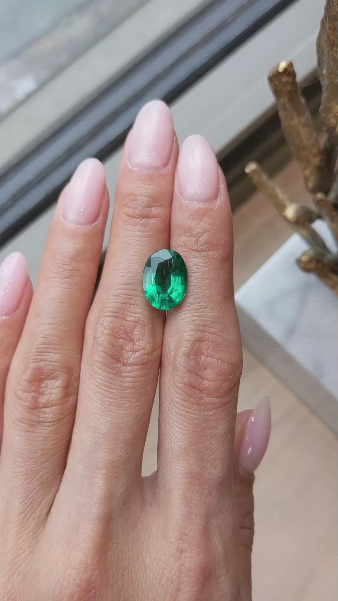 4.40 Ct. Emerald from Zambia Size Video