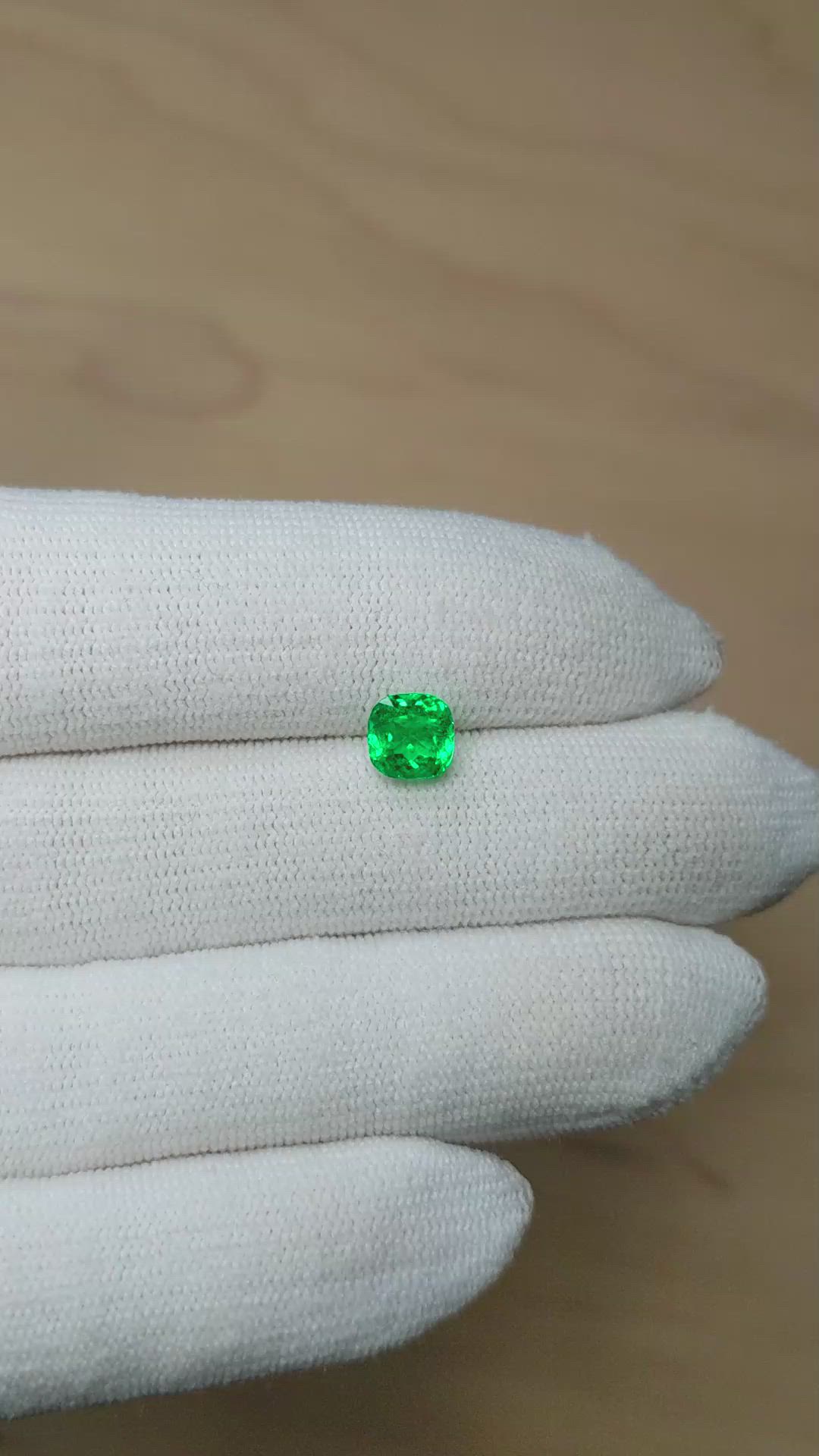 1.34 Ct. Emerald from Colombia Size Video