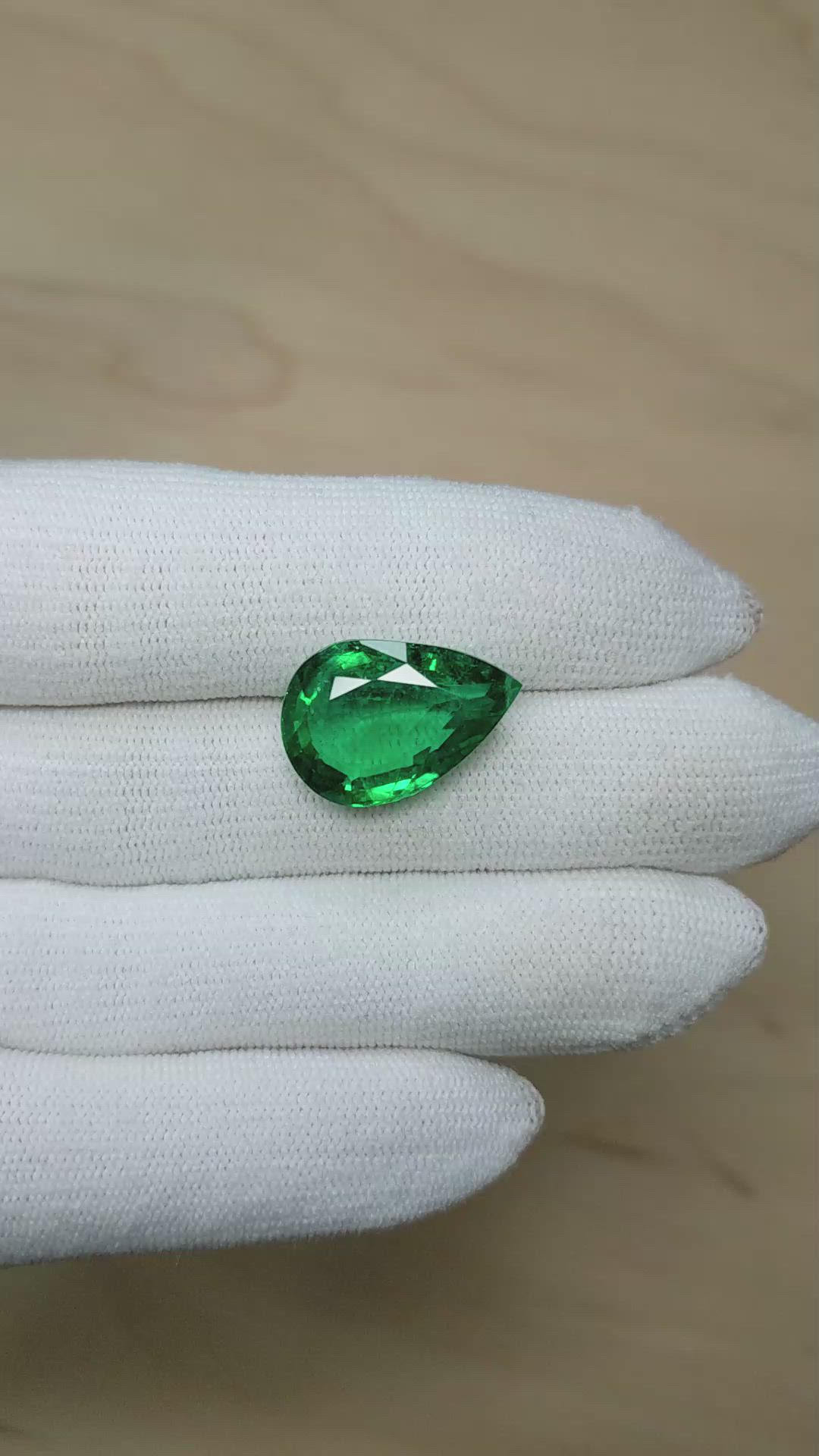 12.44 Ct. Emerald from Zambia Size Video