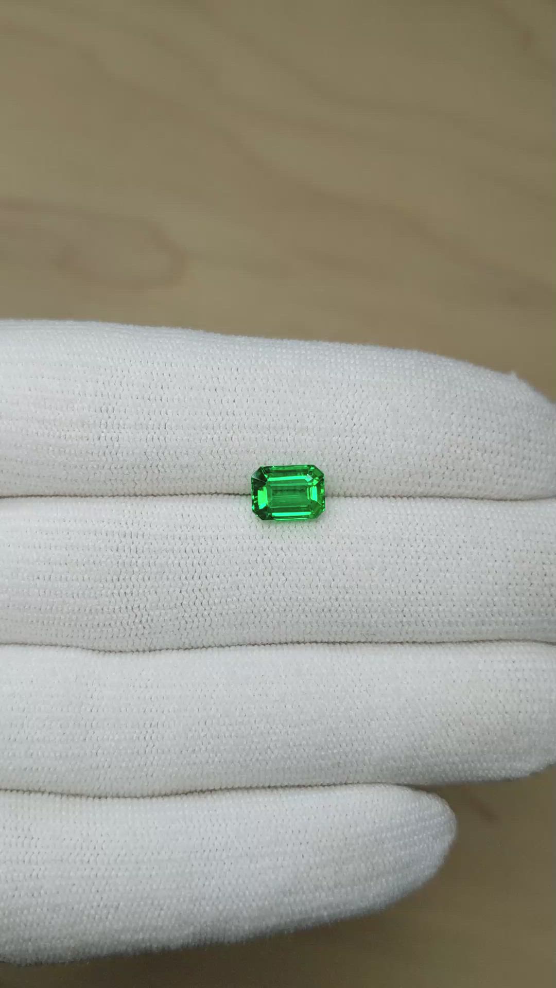 1.54 Ct. Emerald from Zambia Size Video