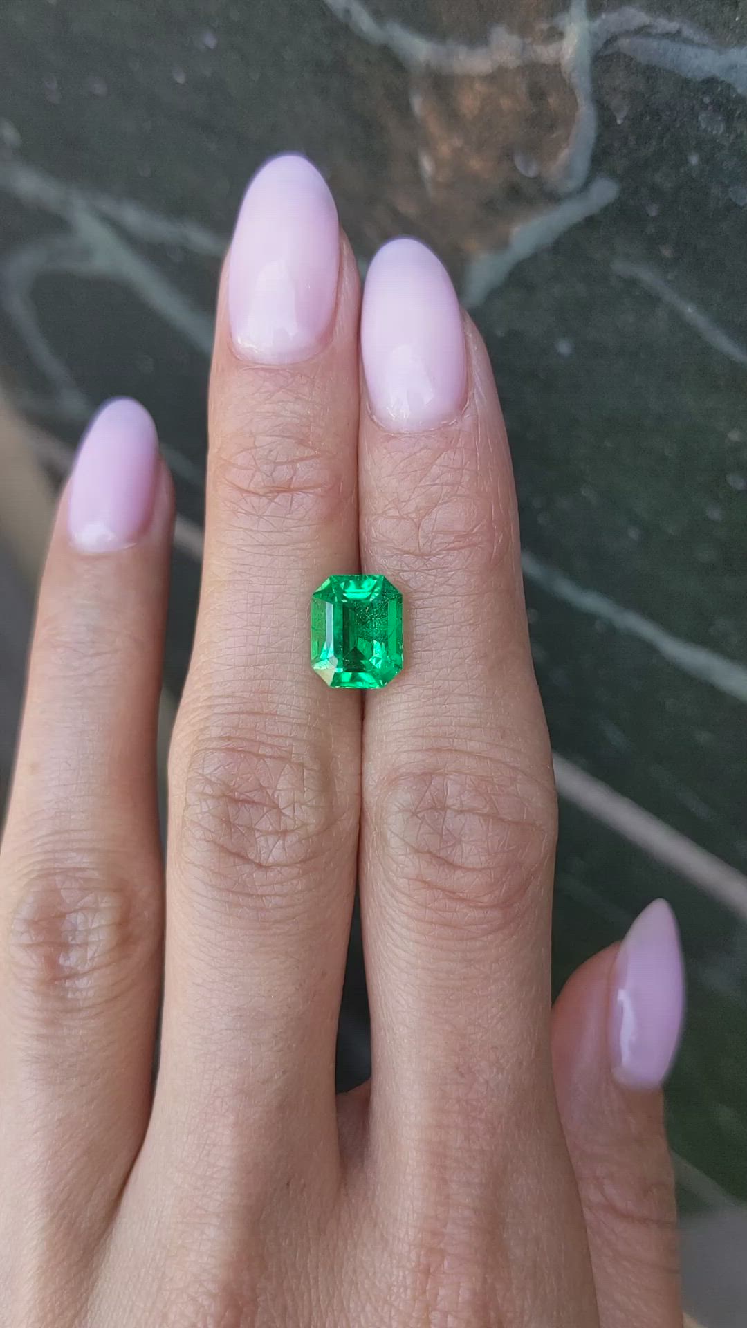 3.20 Ct. Emerald from Zambia Size Video