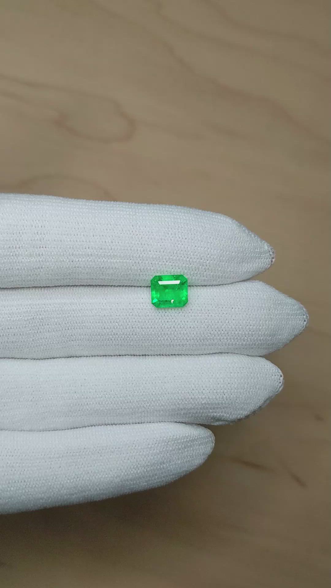 1.63 Ct. Emerald from Colombia Size Video