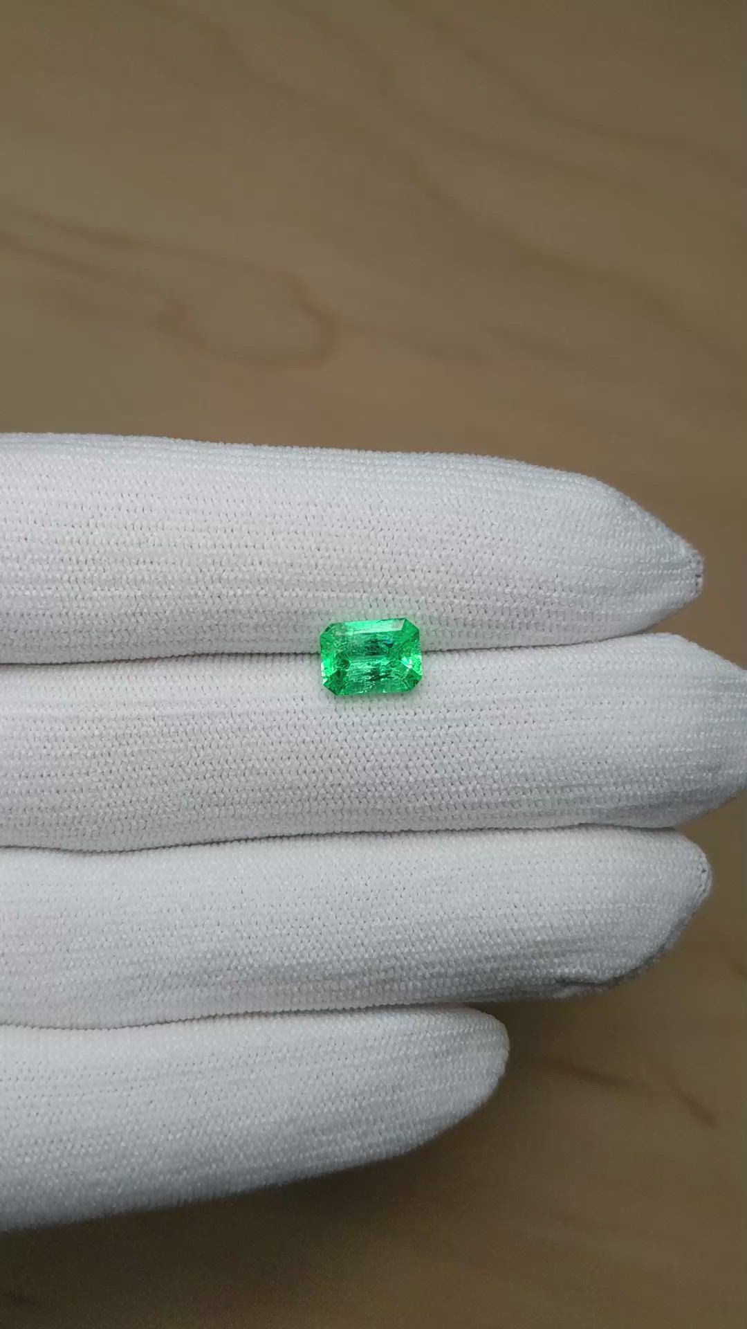 1.61 Ct. Emerald from Colombia Size Video
