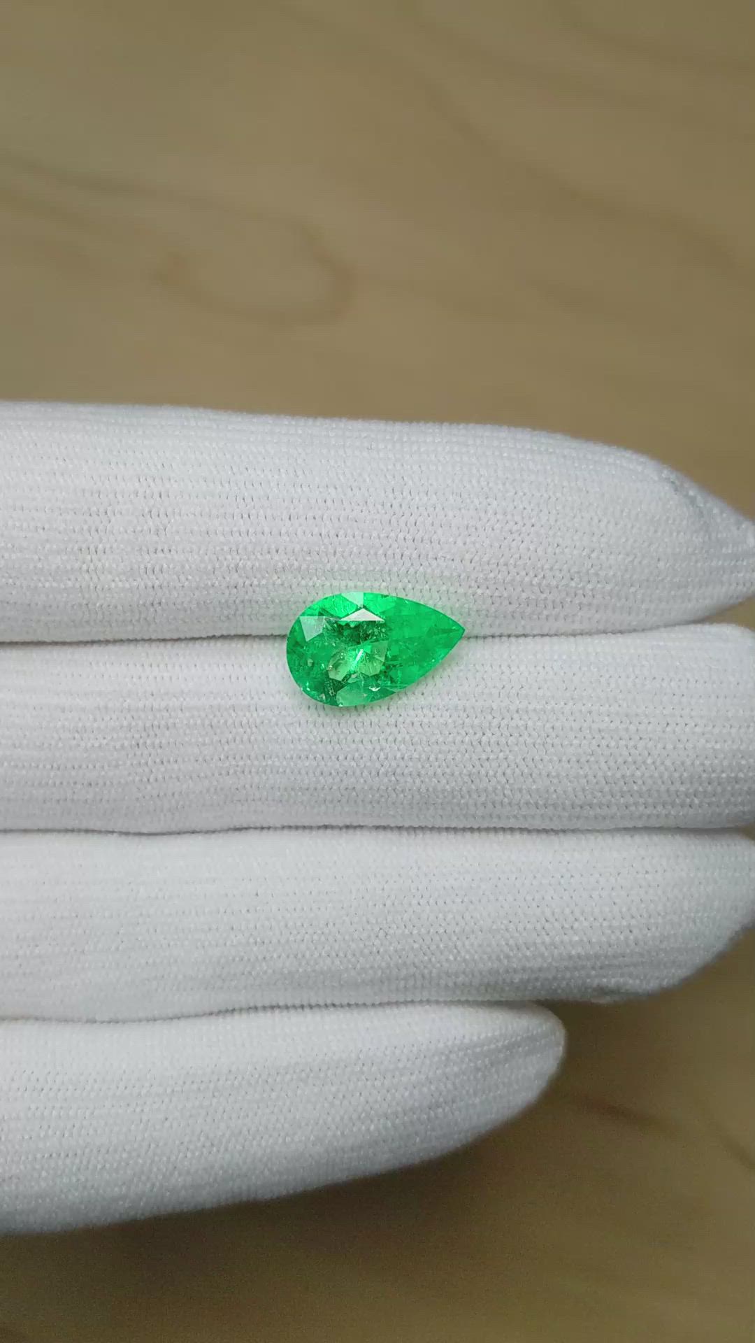 3.97 Ct. Emerald from Colombia Size Video