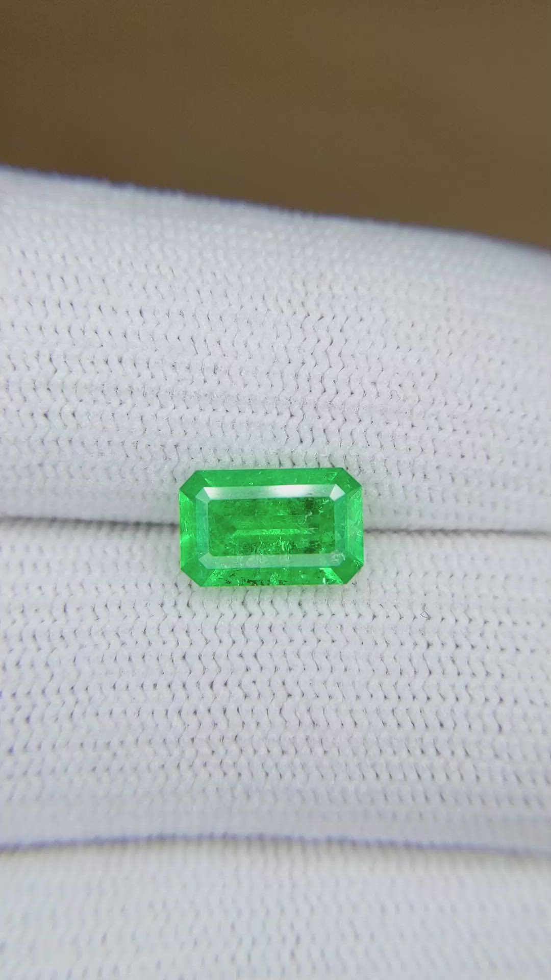 1.59 Ct. Emerald from Colombia Size Video