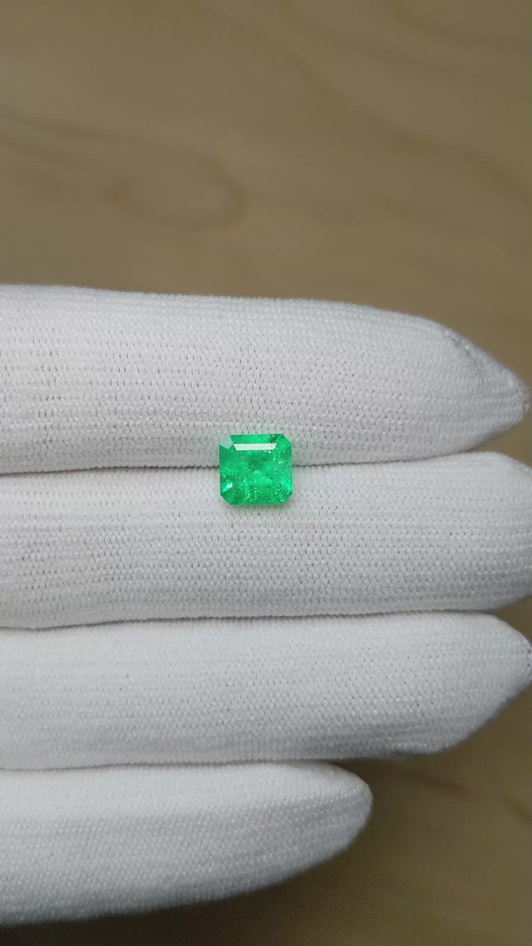 1.51 Ct. Emerald from Colombia Size Video