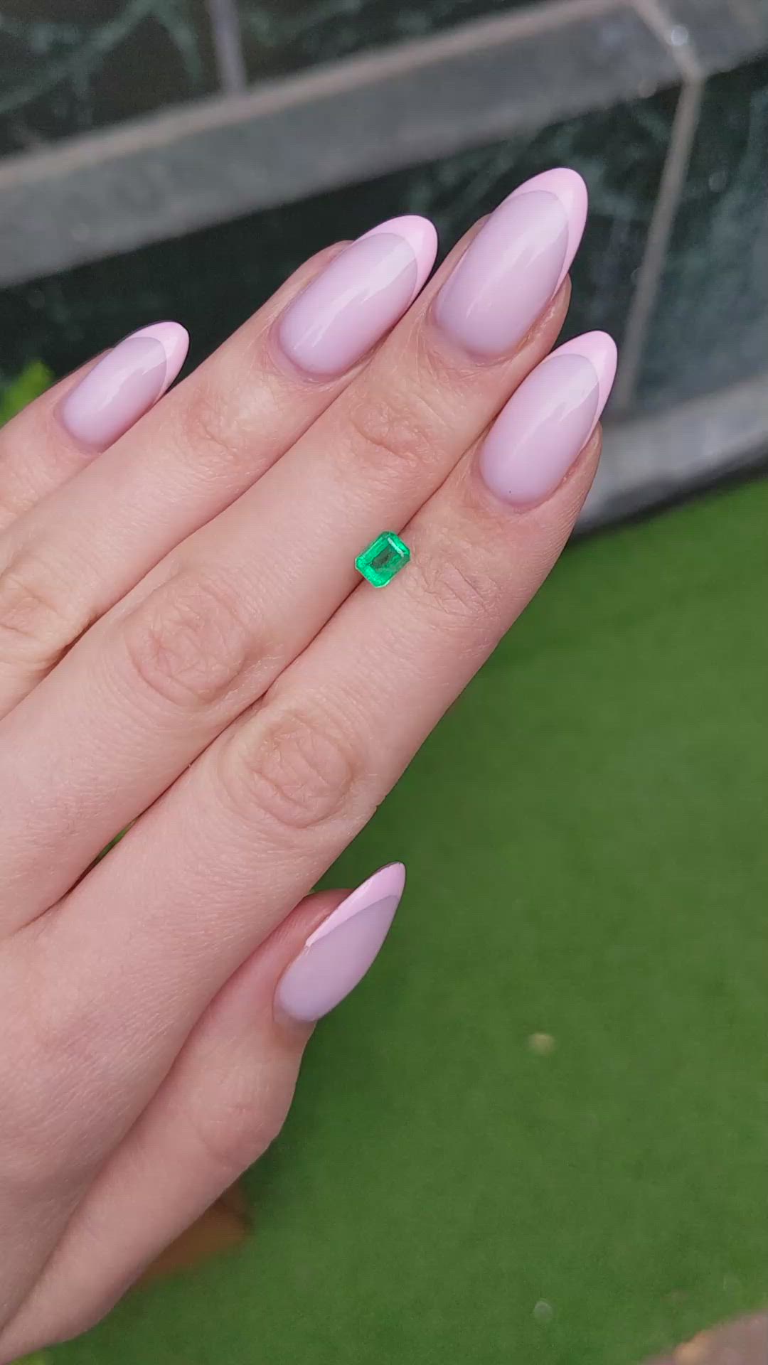 0.57 Ct. Emerald from Colombia Size Video