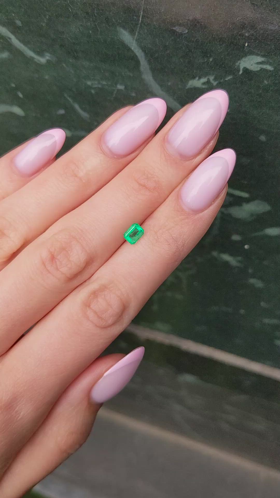 0.57 Ct. Emerald from Colombia Size Video