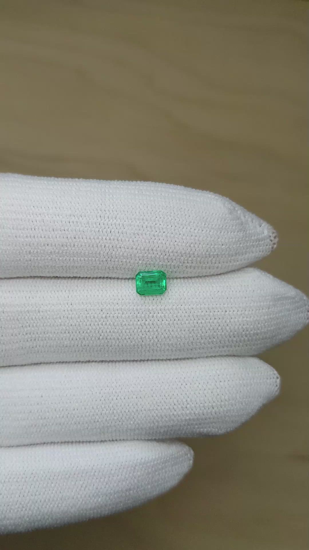 0.57 Ct. Emerald from Colombia Size Video