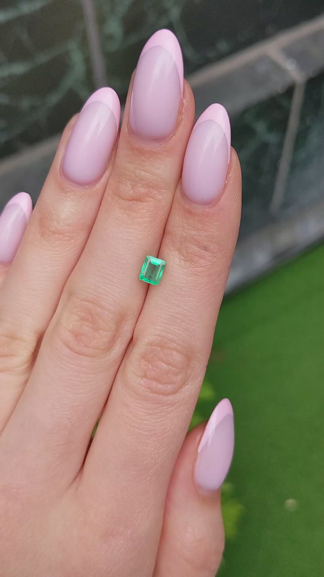 0.83 Ct. Emerald from Zambia Size Video