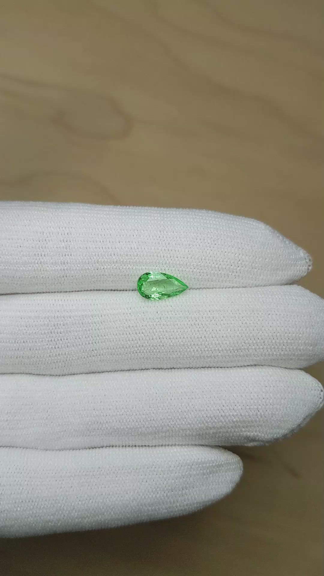 1.28 Ct. Emerald from Colombia Size Video