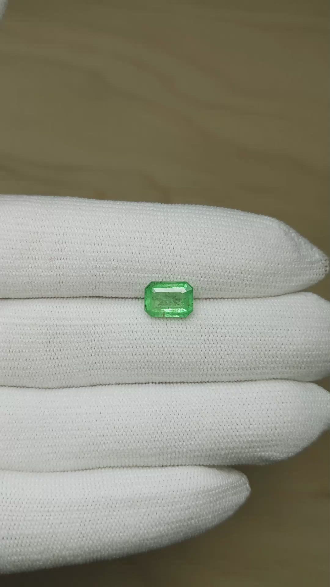 1.73 Ct. Emerald from Zambia Size Video