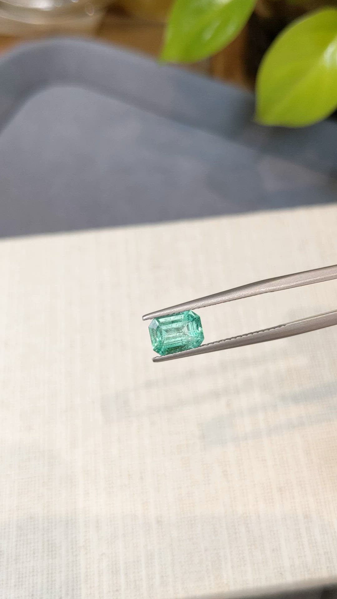 1.23 Ct. Emerald from Brazil Size Video