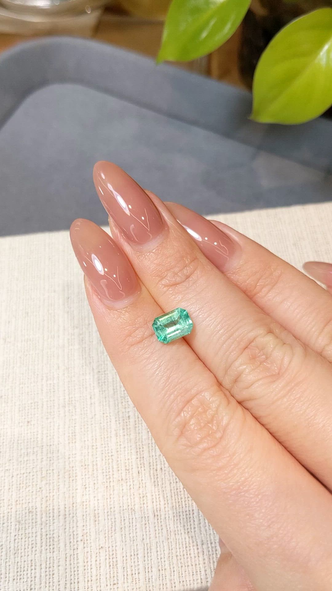 1.23 Ct. Emerald from Brazil Size Video
