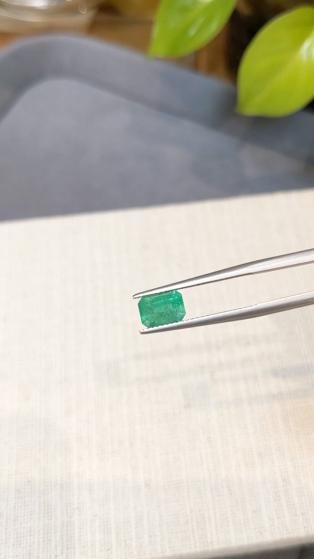 1.33 Ct. Emerald from Brazil Size Video