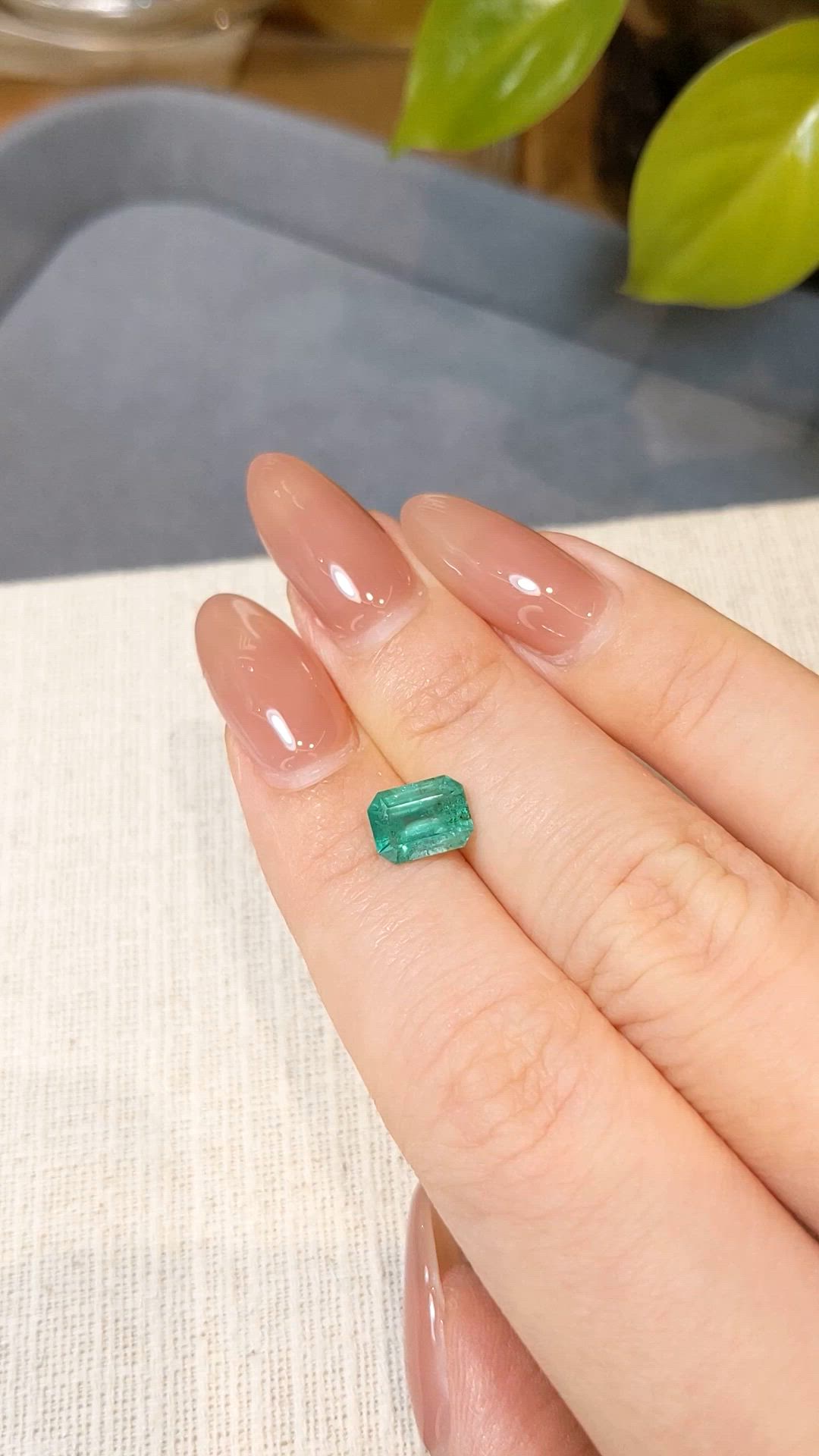 1.34 Ct. Emerald from Brazil Size Video