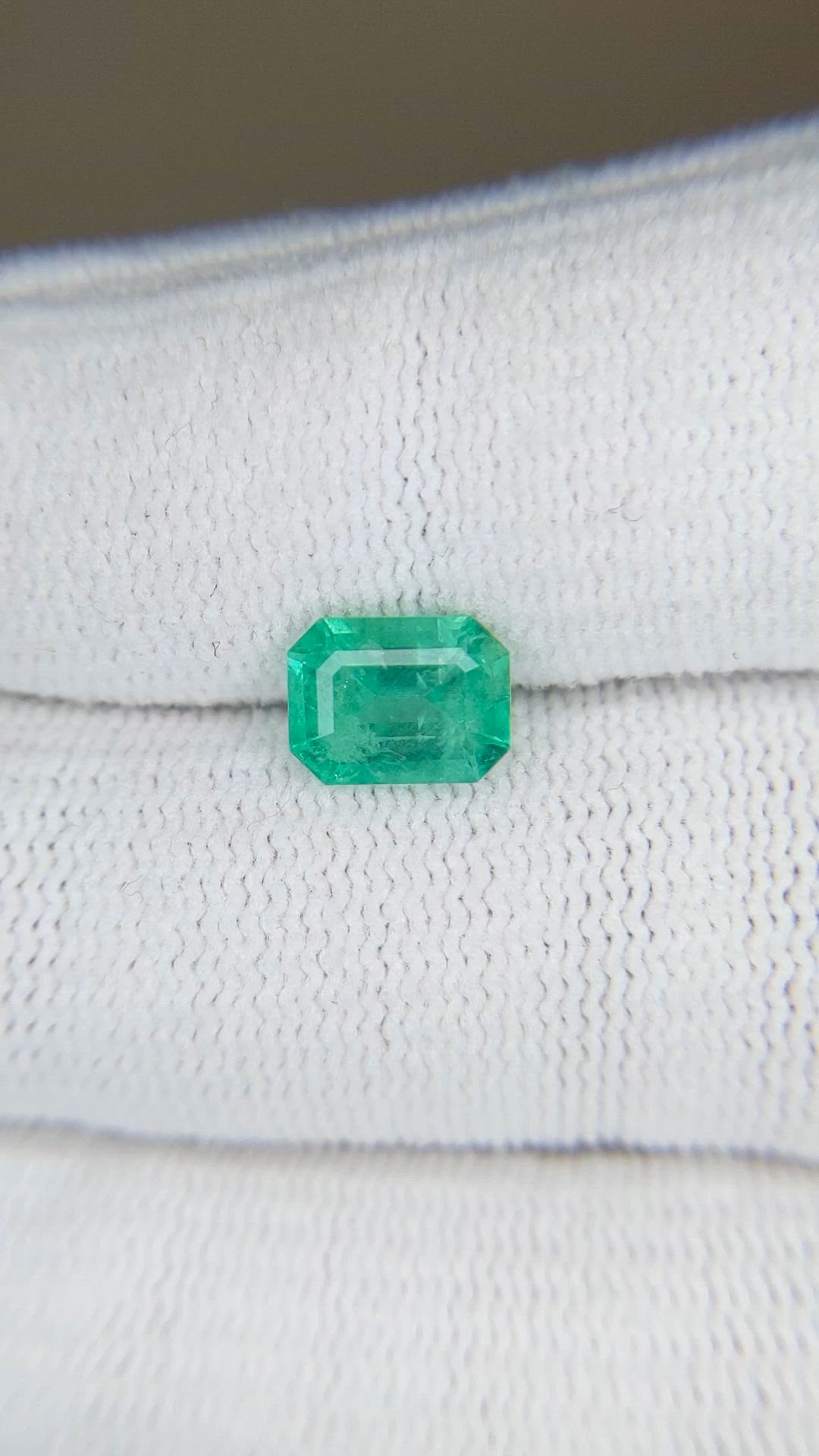 1.29 Ct. Emerald from Brazil Size Video