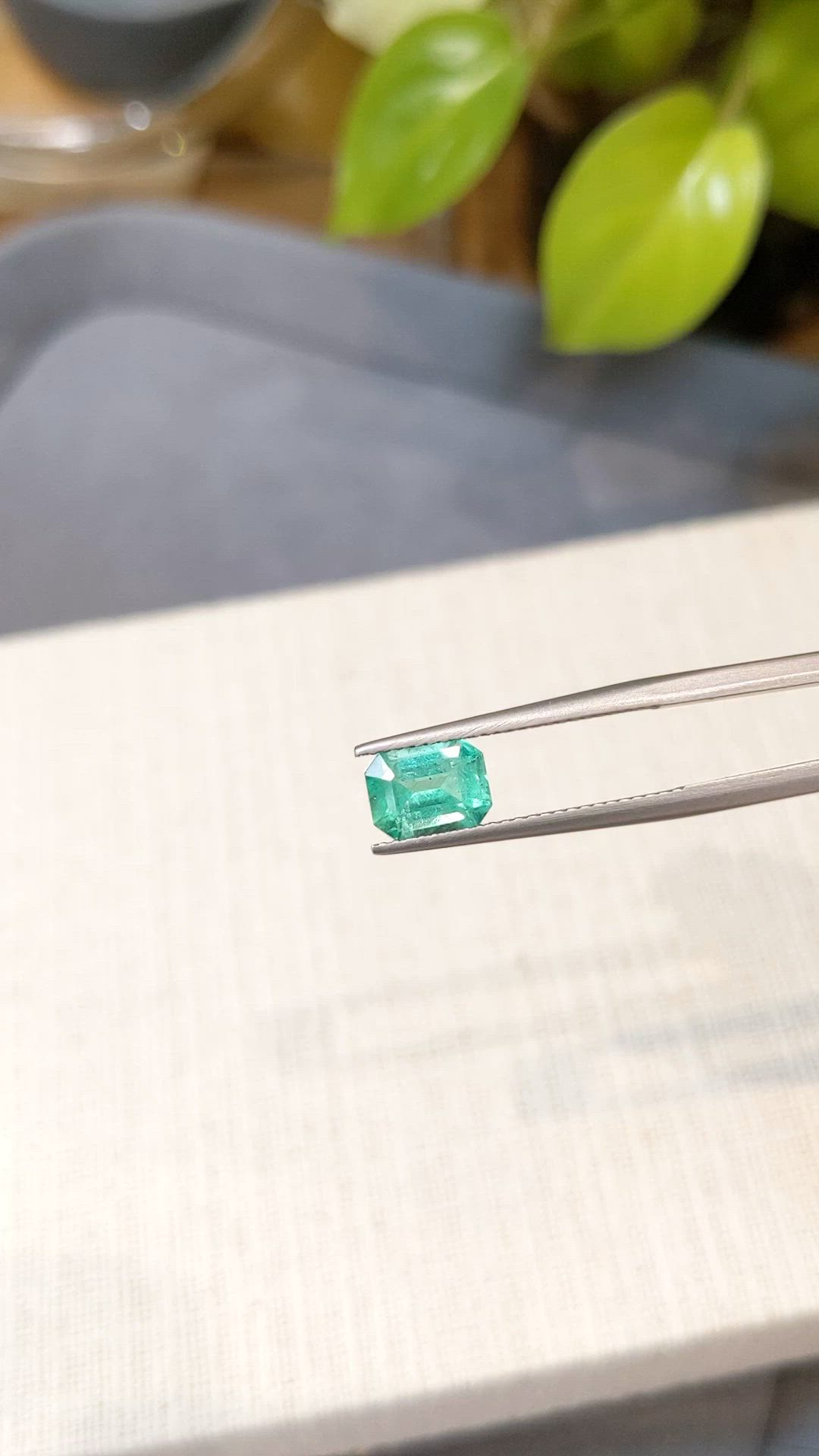 1.29 Ct. Emerald from Brazil Size Video