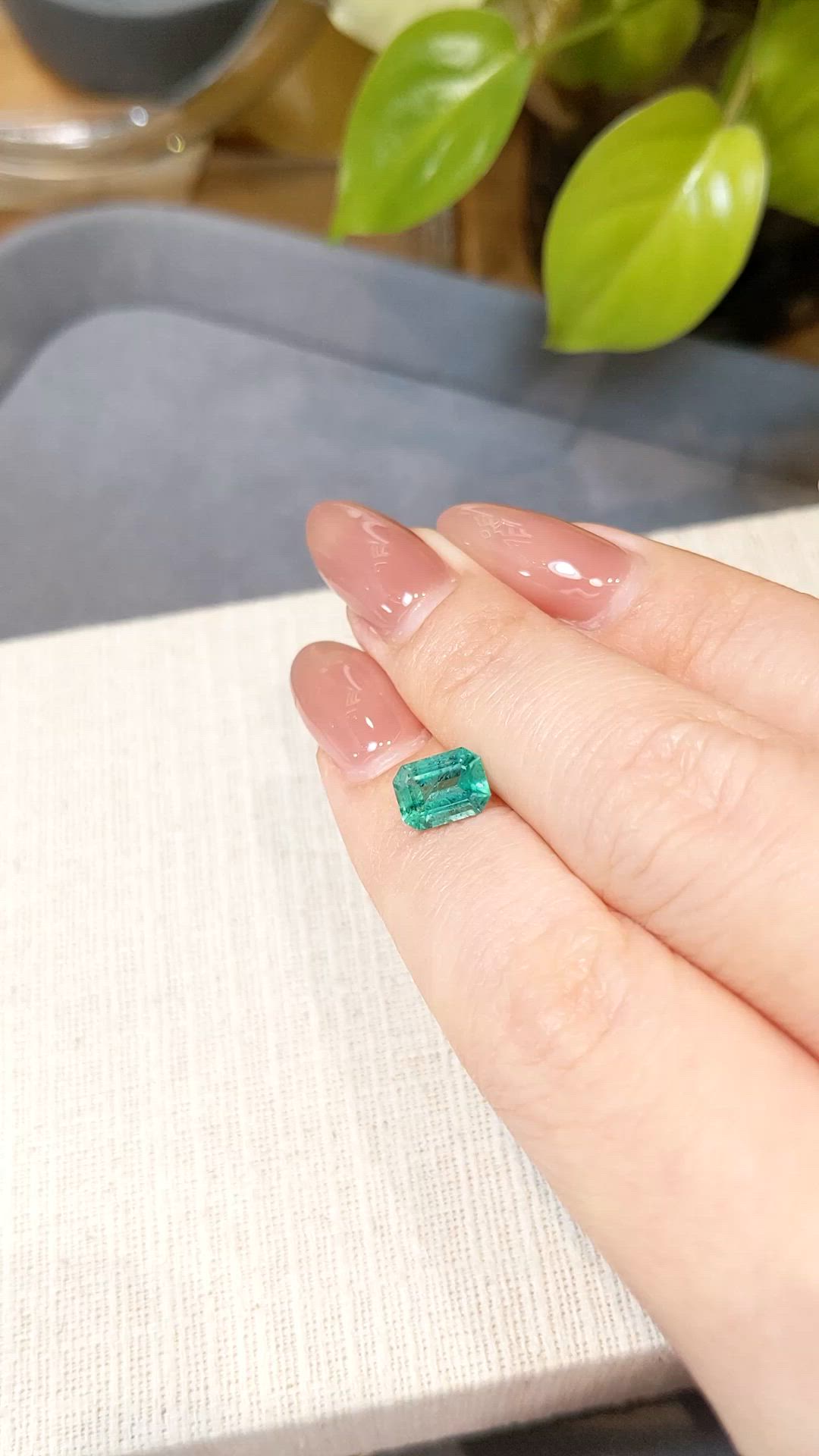 1.24 Ct. Emerald from Brazil Size Video