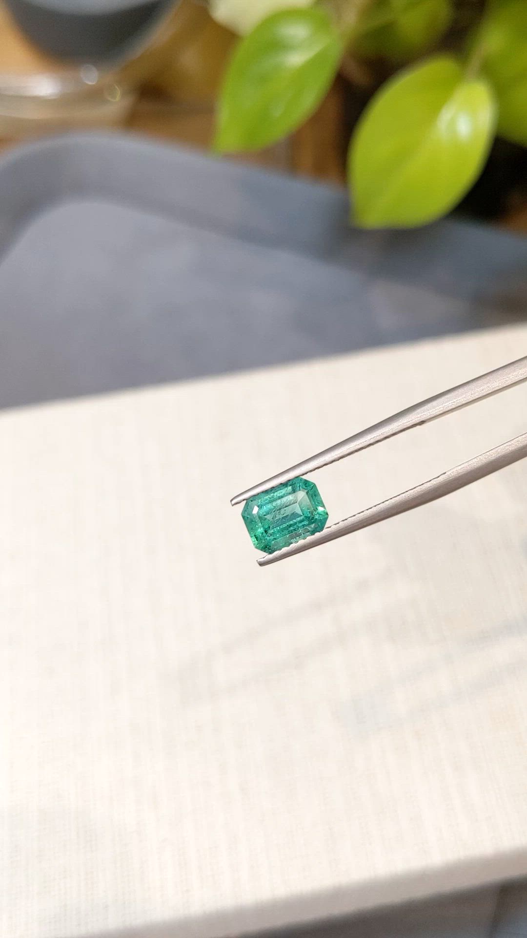 1.24 Ct. Emerald from Brazil Size Video