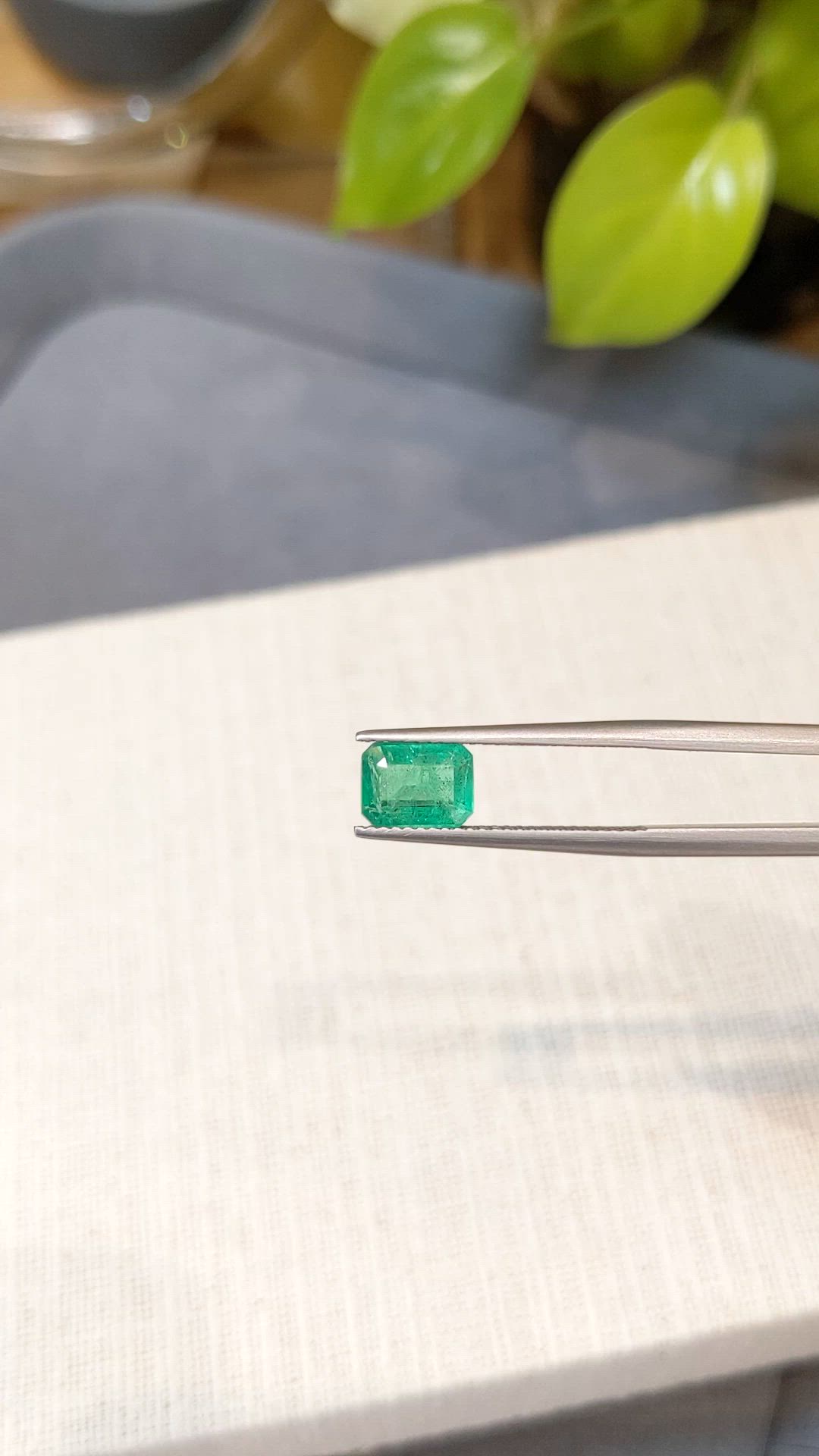 1.37 Ct. Emerald from Zambia Size Video