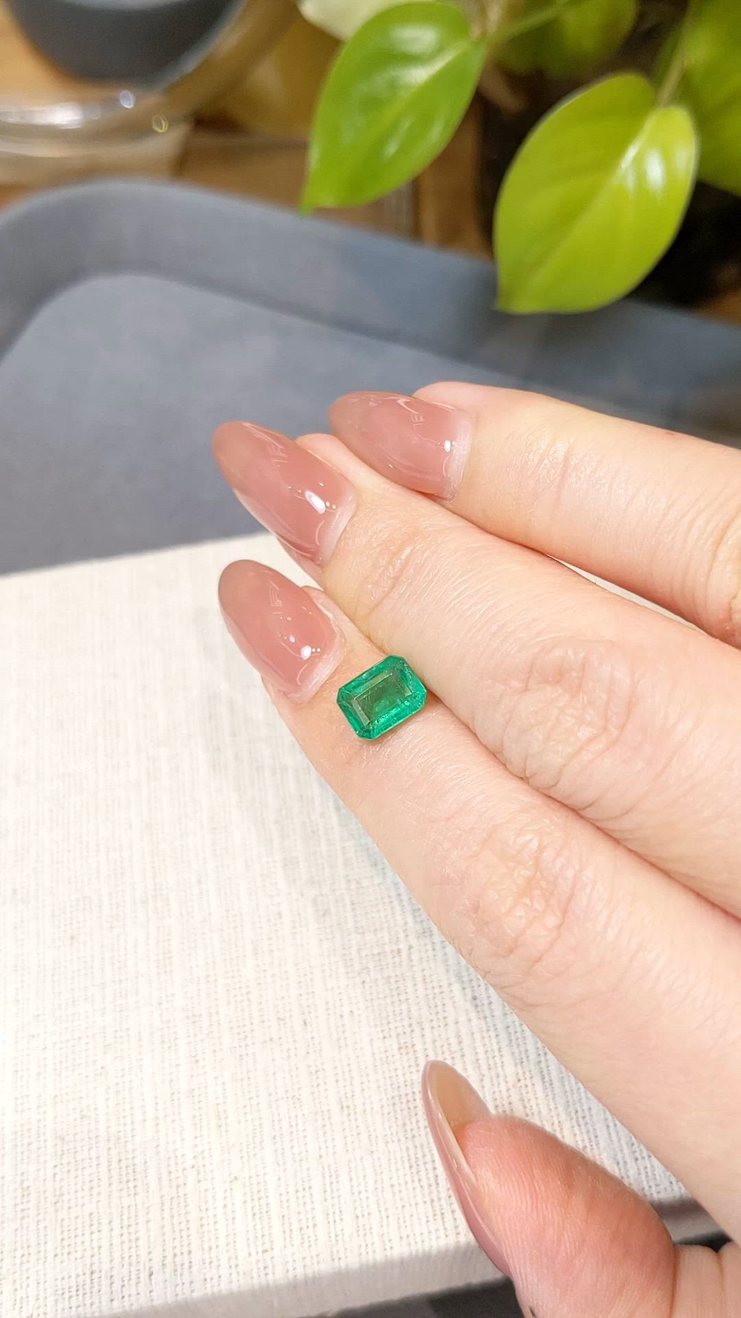 1.37 Ct. Emerald from Zambia Size Video