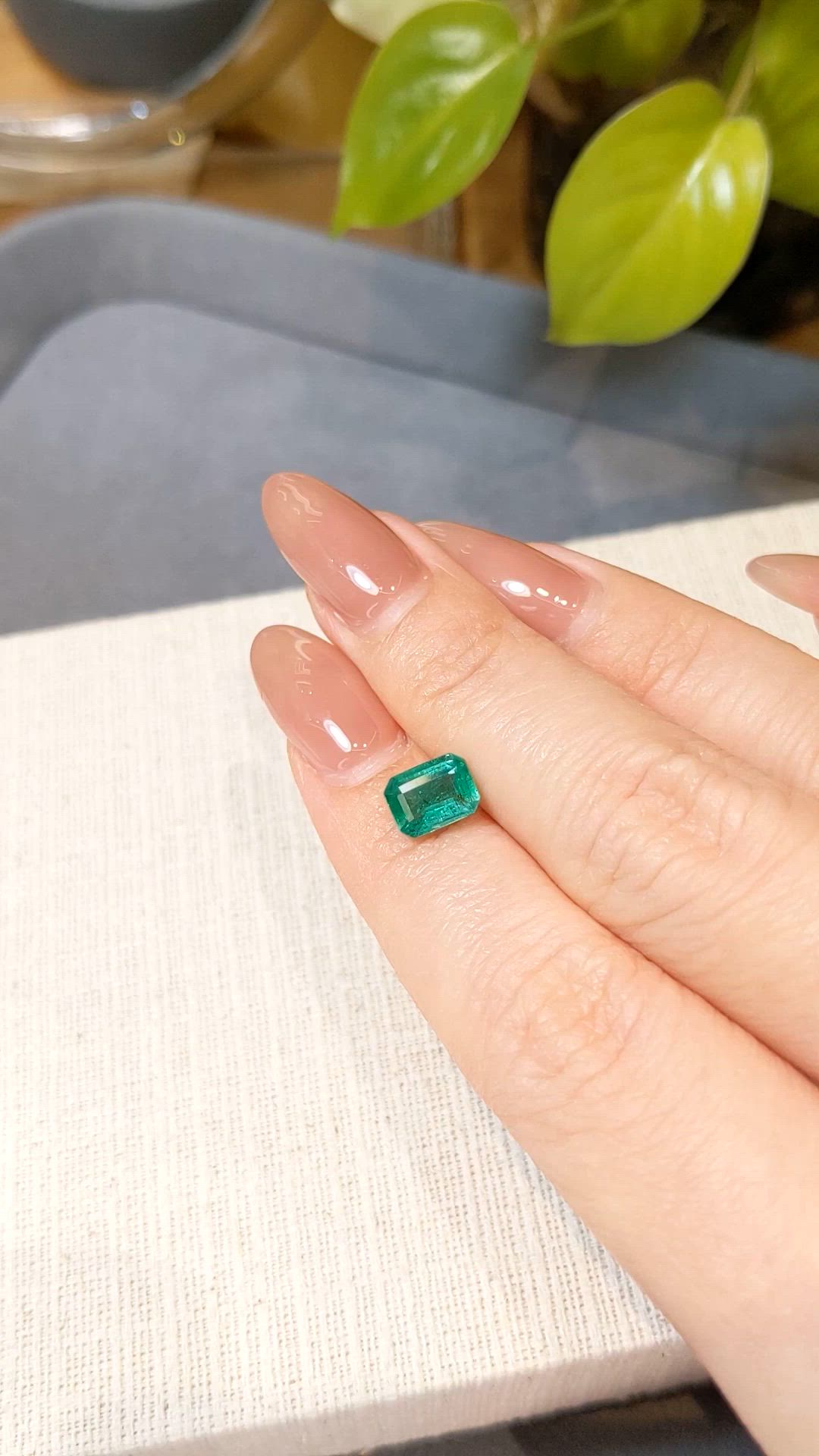 1.43 Ct. Emerald from Zambia Size Video