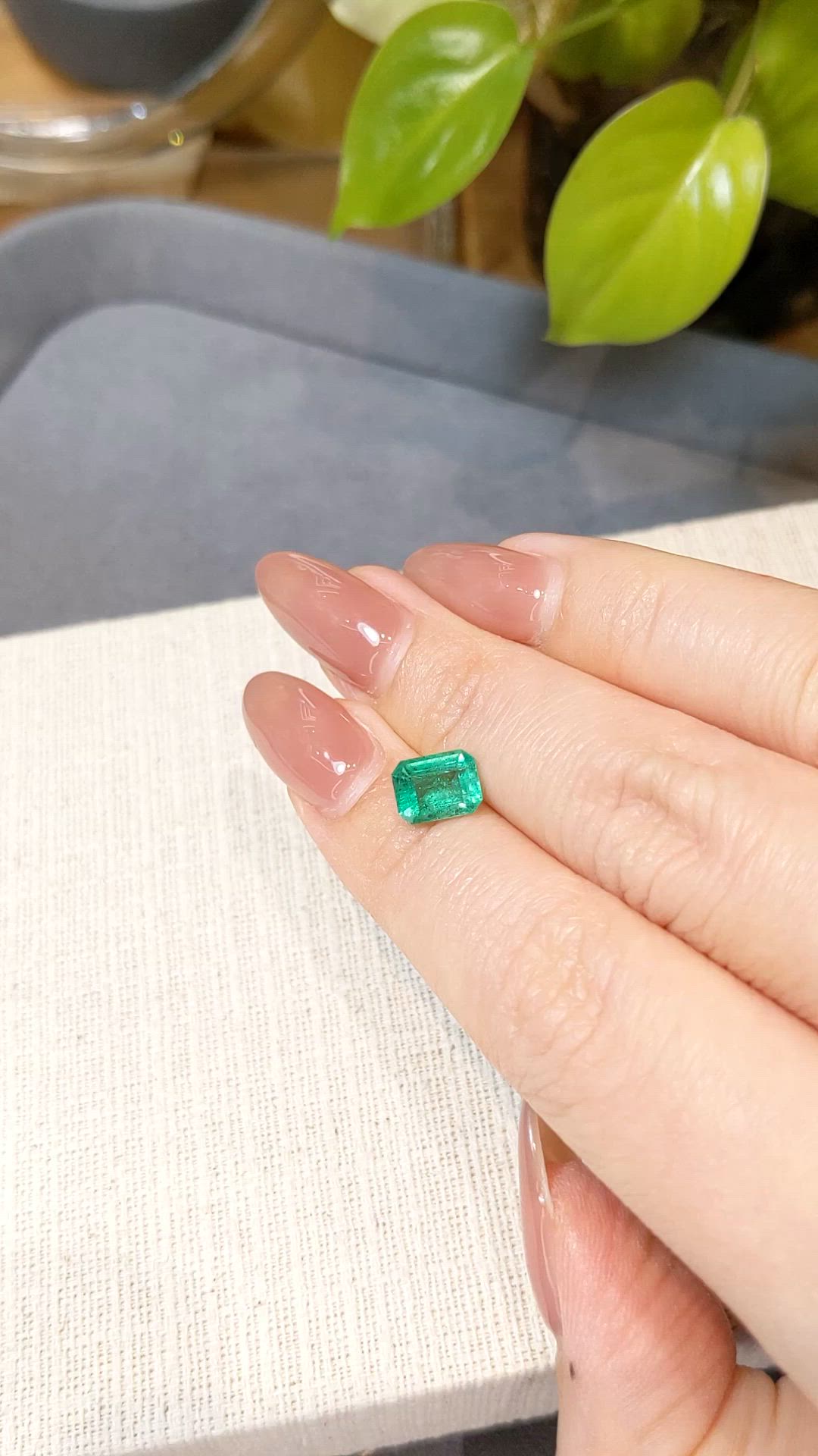 1.43 Ct. Emerald from Zambia Size Video