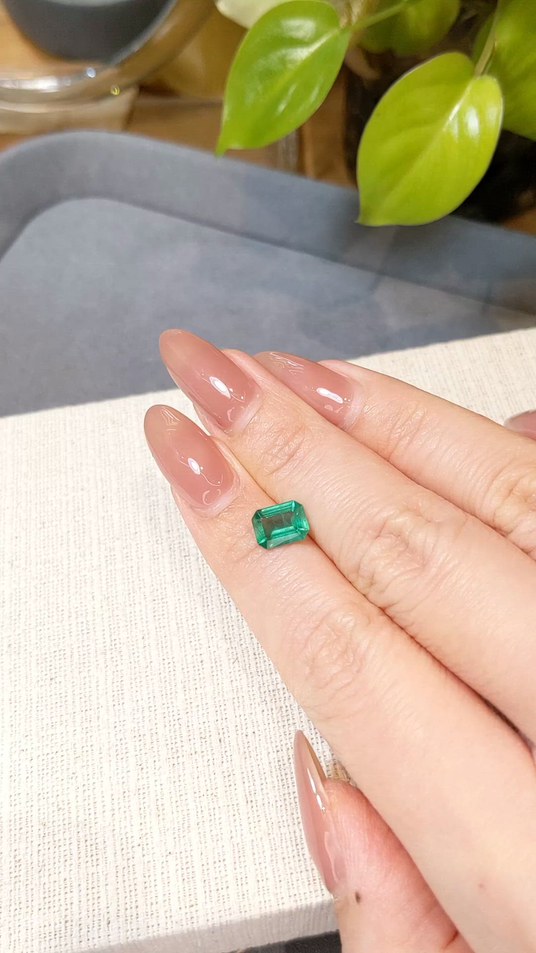 1.31 Ct. Emerald from Zambia Size Video