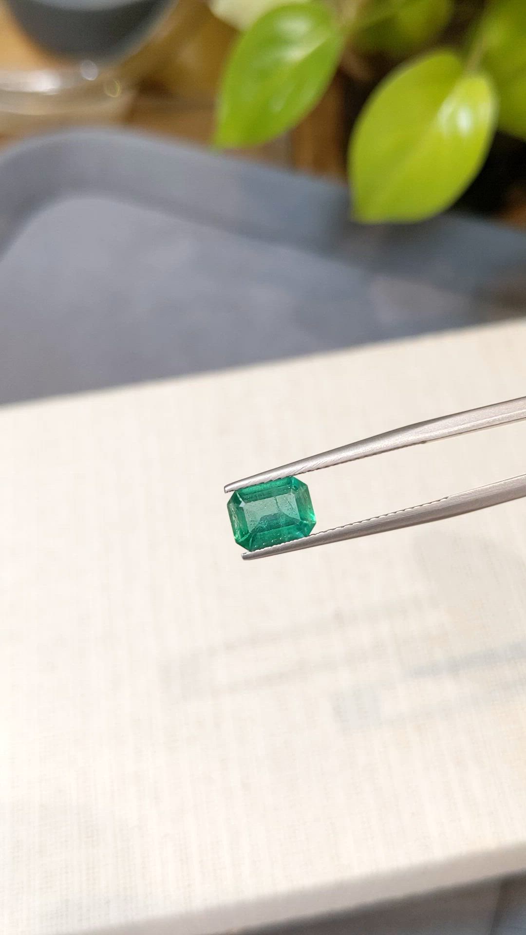 1.31 Ct. Emerald from Zambia Size Video