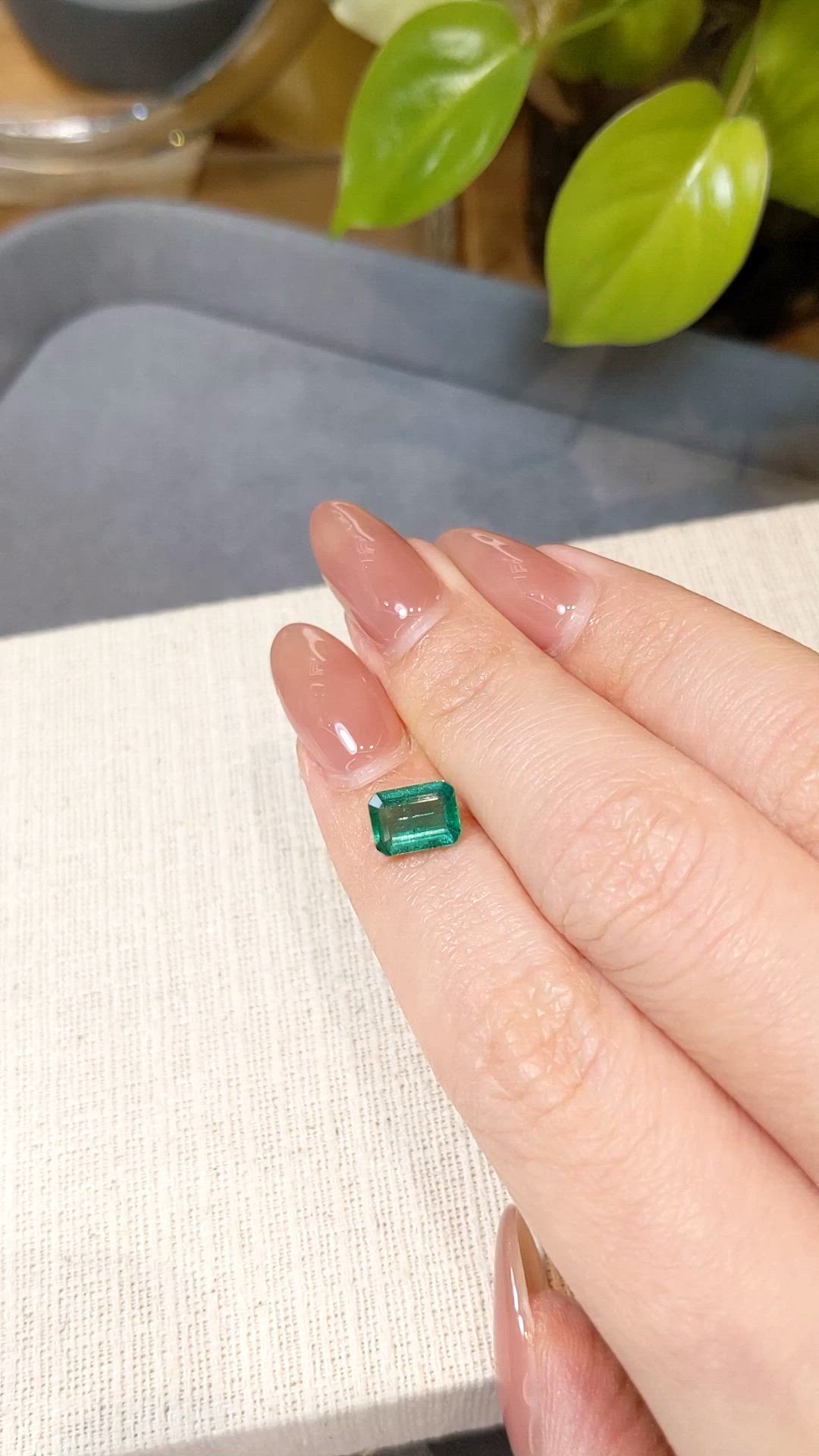 1.21 Ct. Emerald from Zambia Size Video