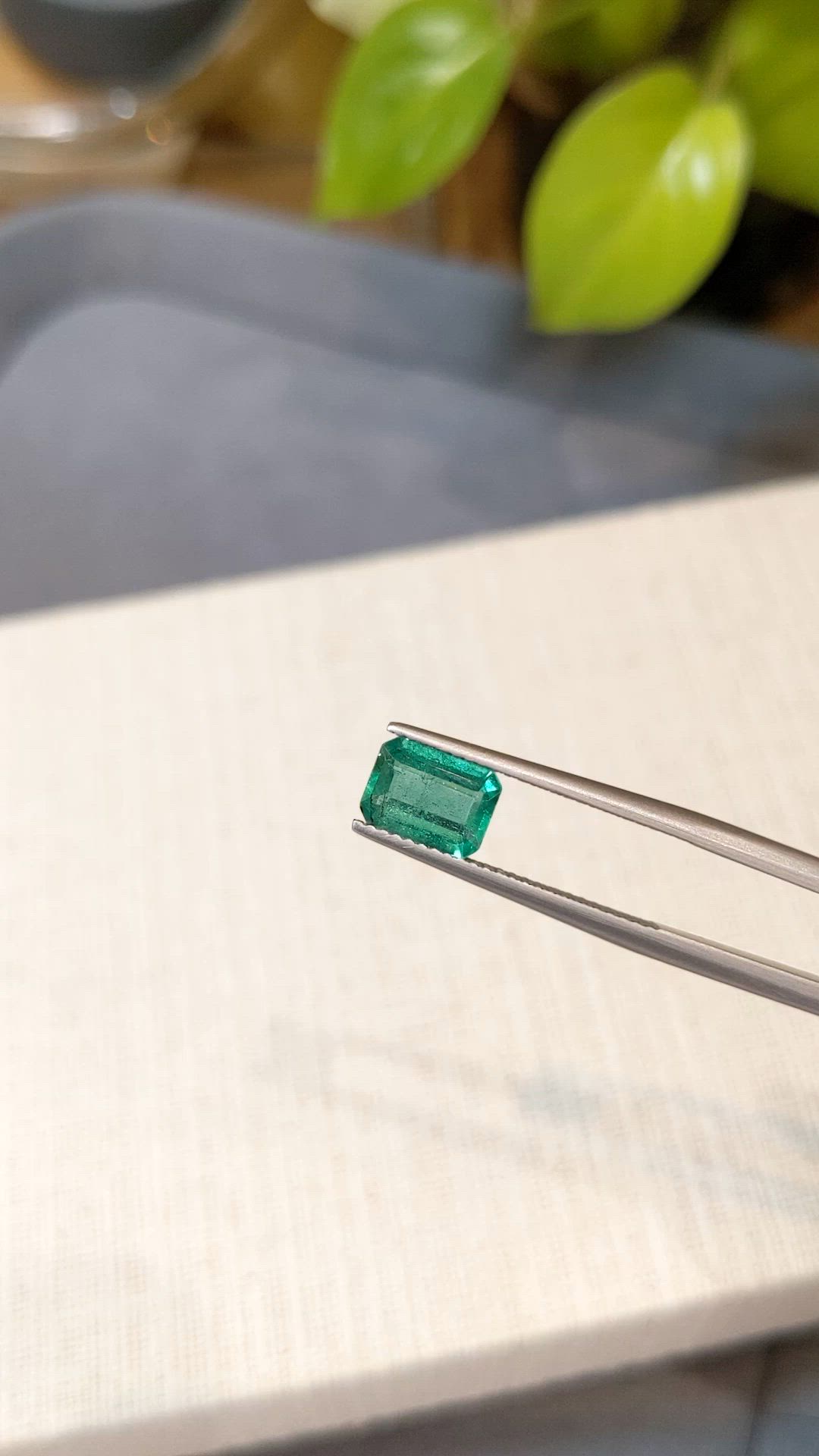 1.21 Ct. Emerald from Zambia Size Video