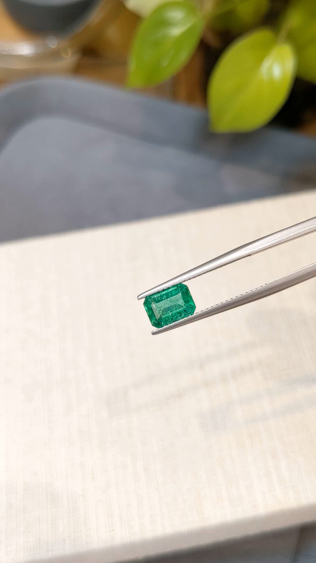 1.27 Ct. Emerald from Zambia Size Video