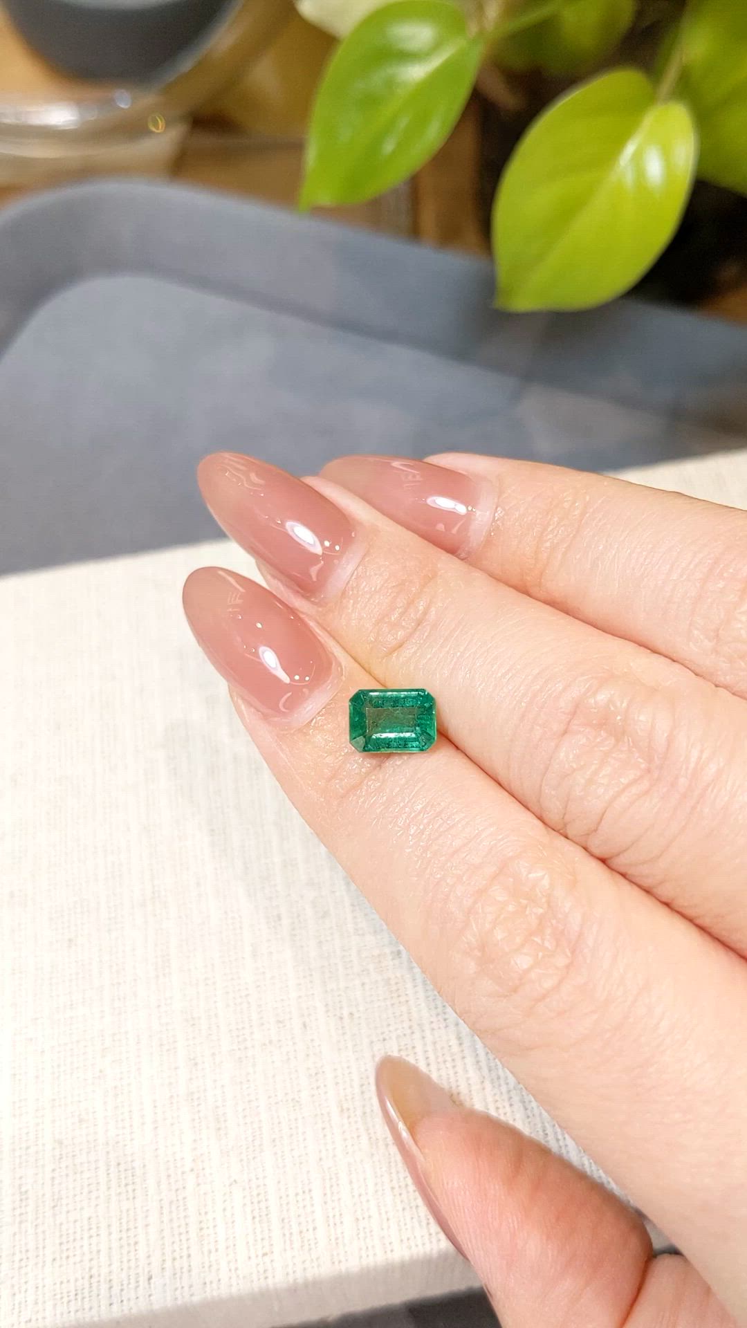 1.27 Ct. Emerald from Zambia Size Video